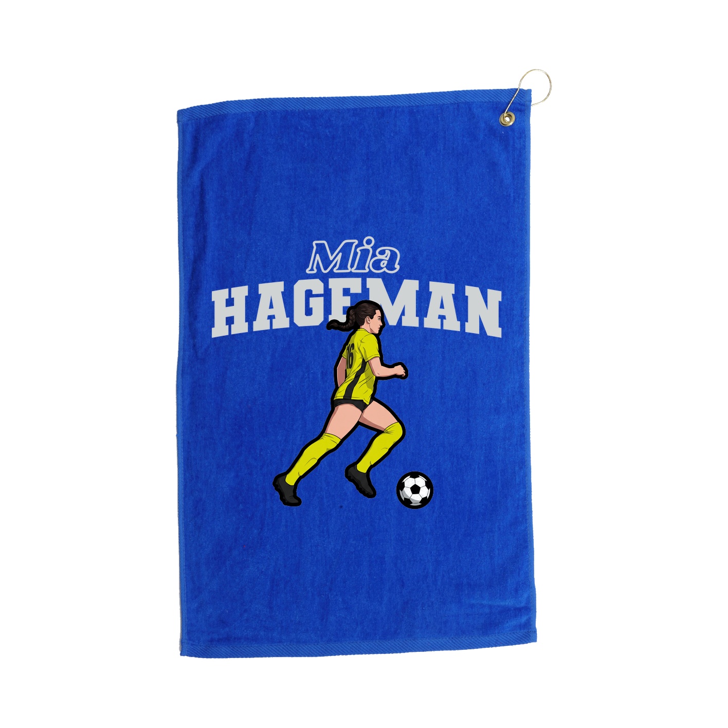 Golf Towel — Name Arch in Royal