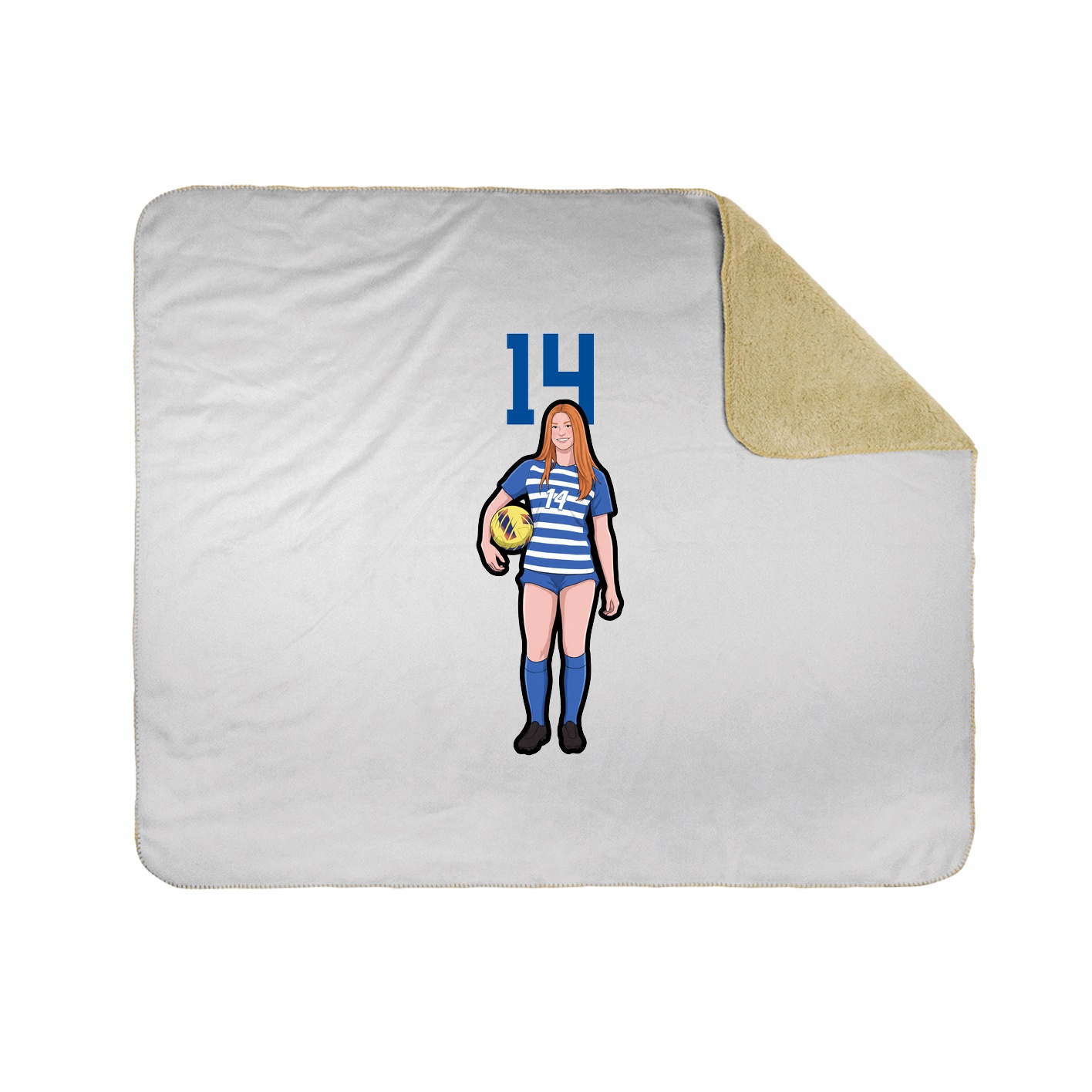 Throw Blanket — Number Top in White