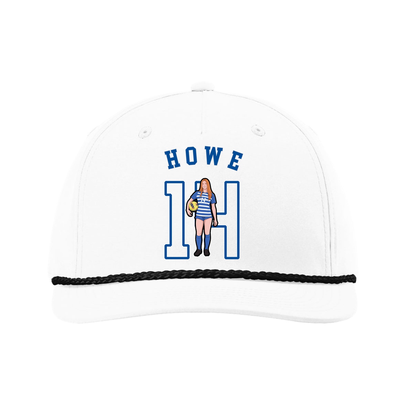 Five-Panel Classic Rope Cap — Shirsey Arch in White