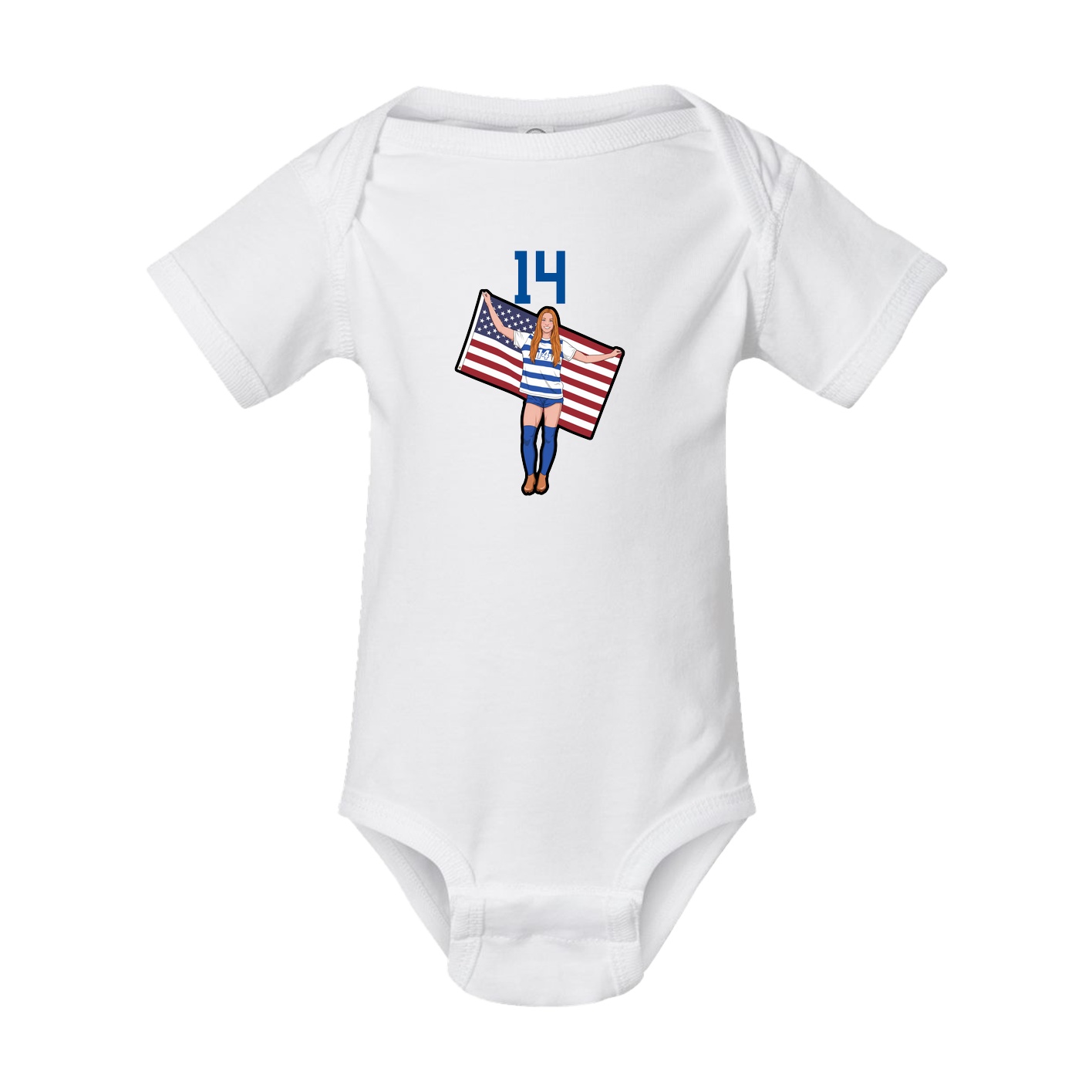 Baby Onesie — Number Top in White