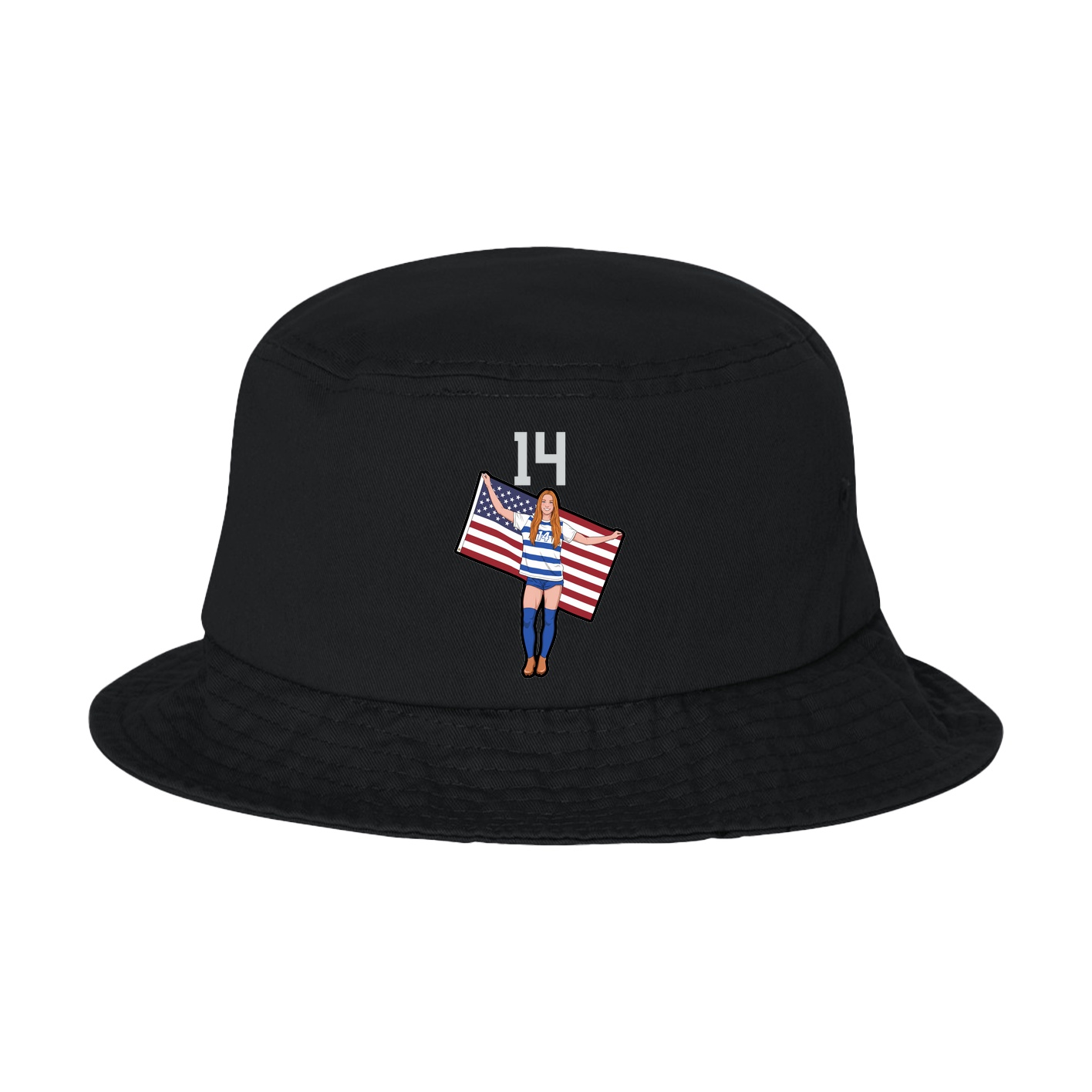 Bucket Cap — Number Top in Black