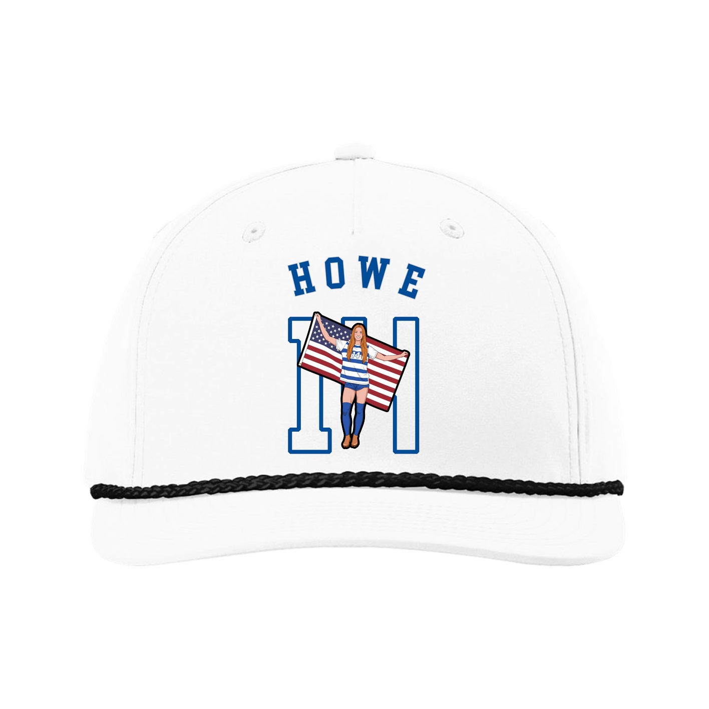Five-Panel Classic Rope Cap — Shirsey Arch in White