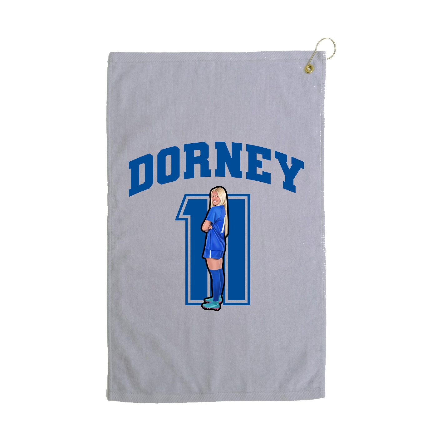 Golf Towel — Number in Grey