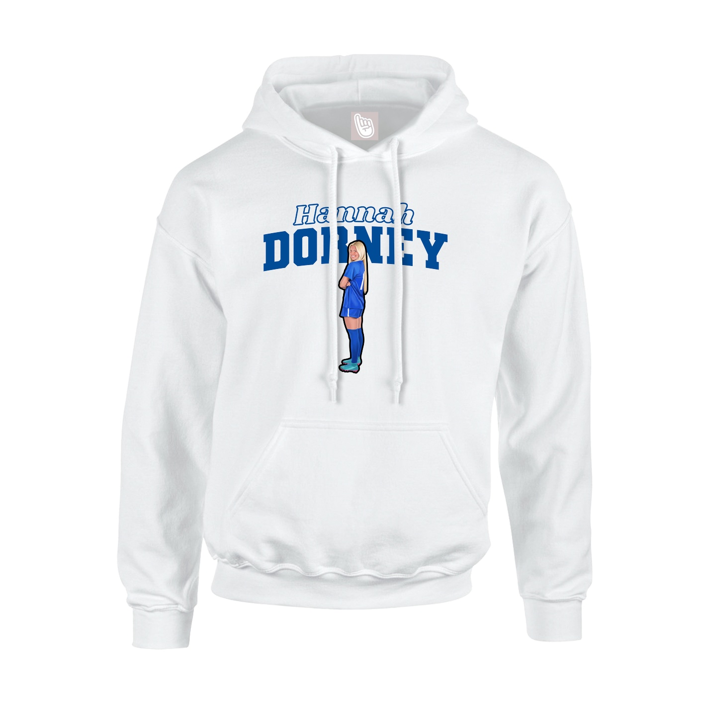Hoodie — Name Arch in White