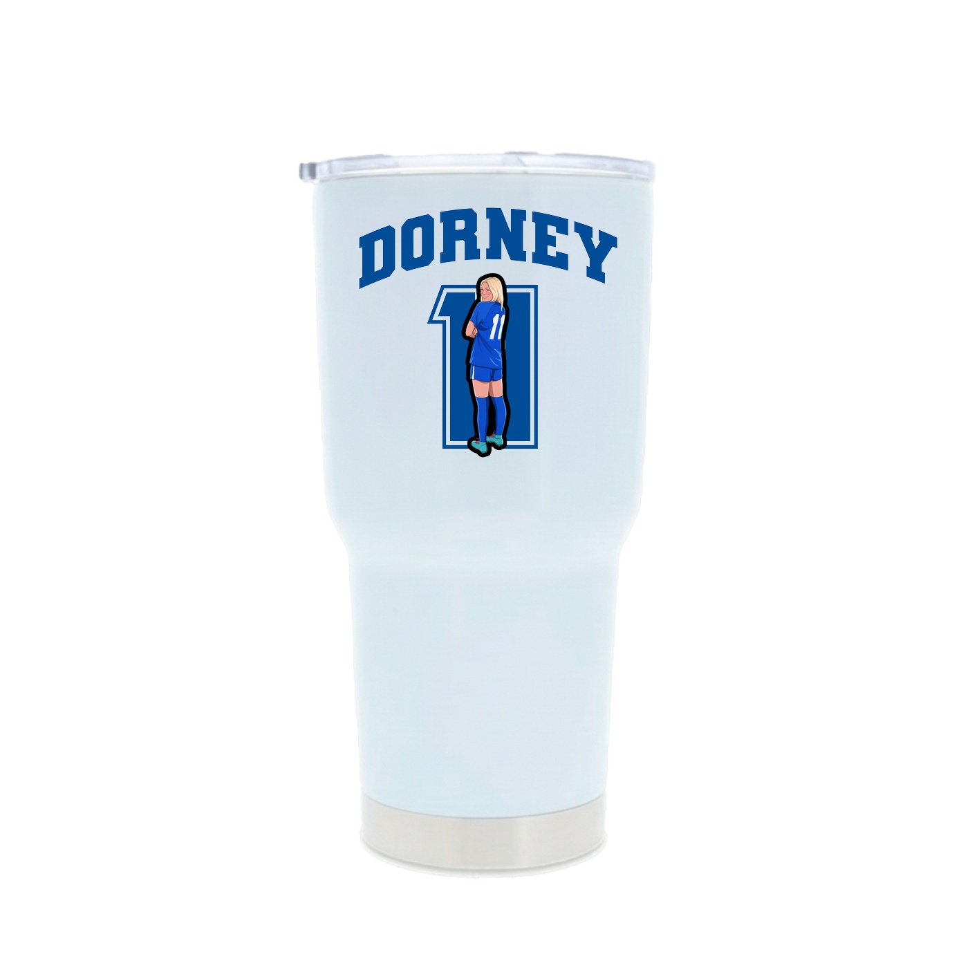 30oz Stainless Steel Tumbler — Number in White