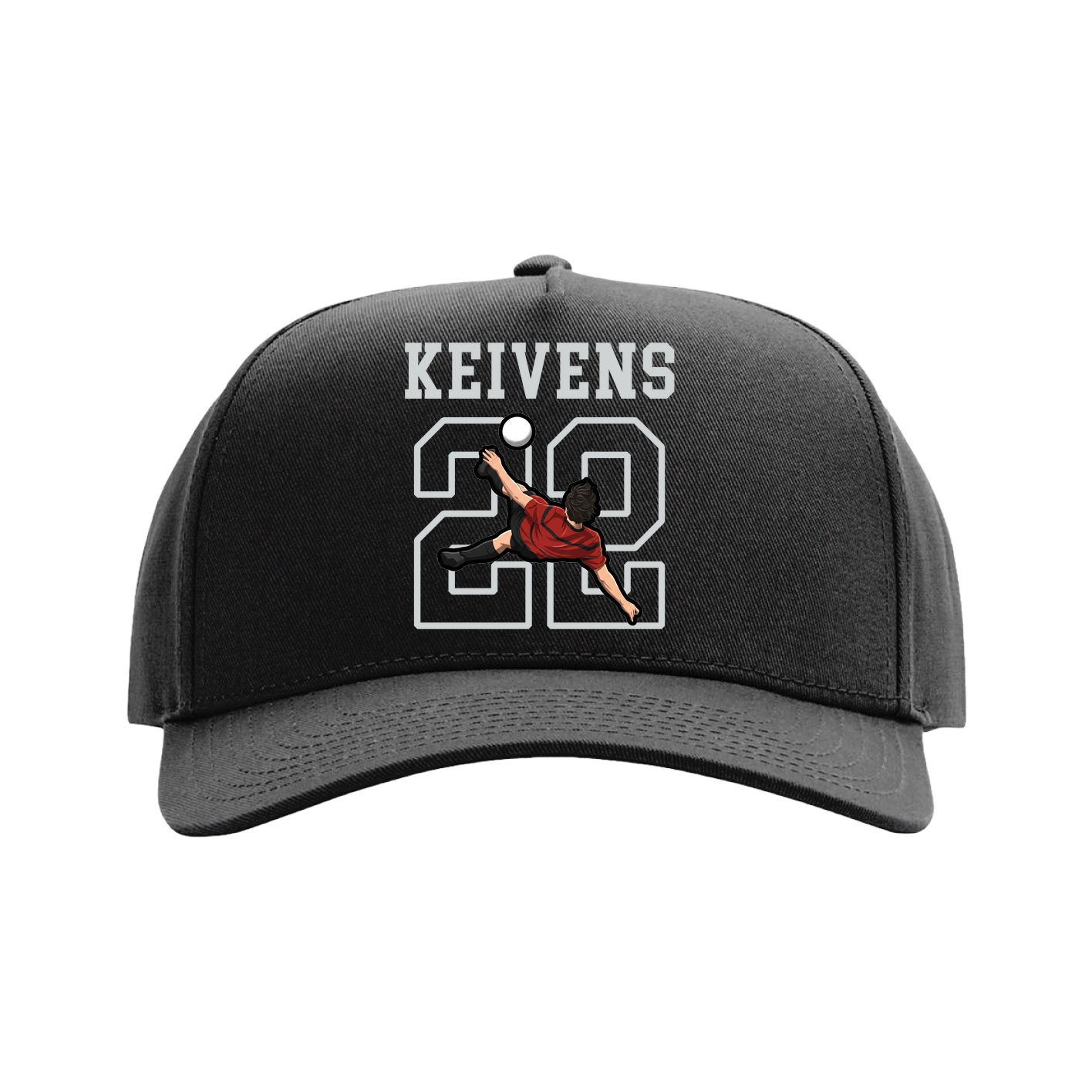 Full Fabric Five-Panel Champ Cap — Shirsey in Black