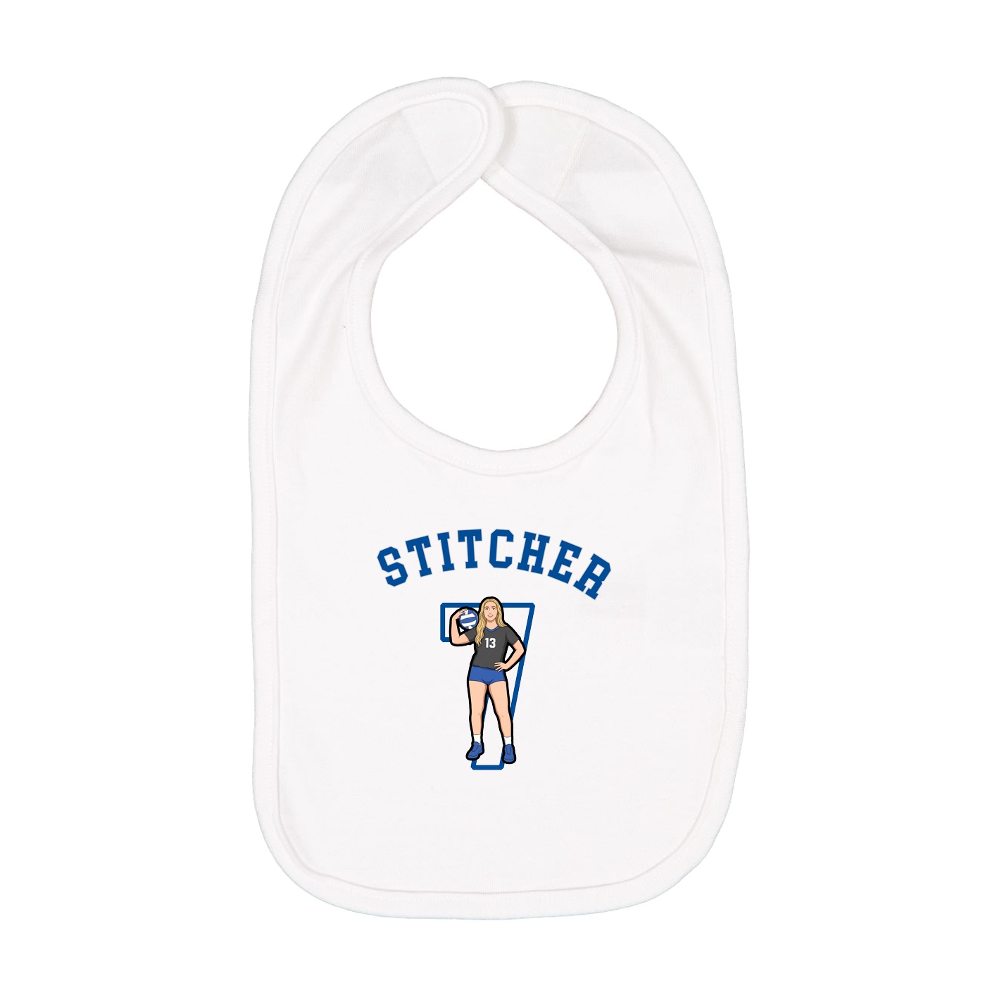 Infant Bib — Shirsey Arch in White