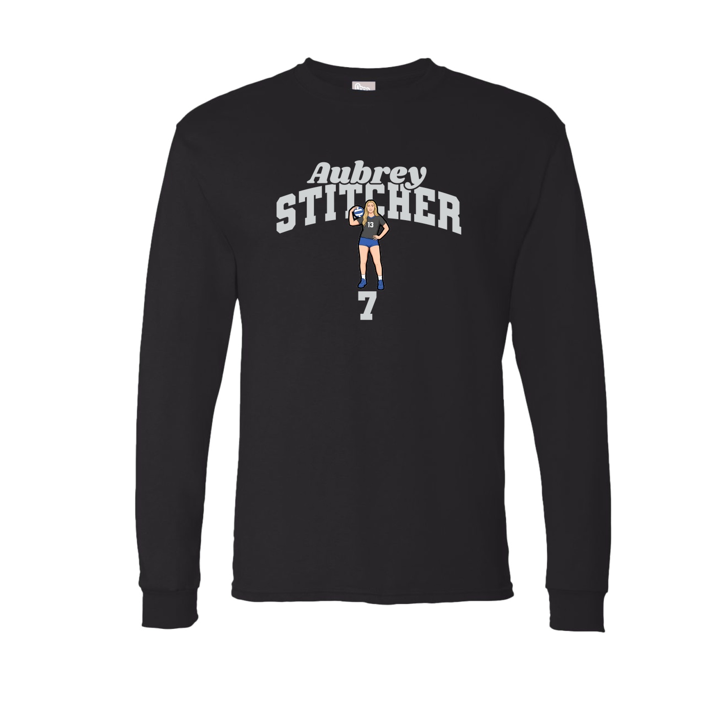 Long Sleeve Tee — Signature Arch in Black