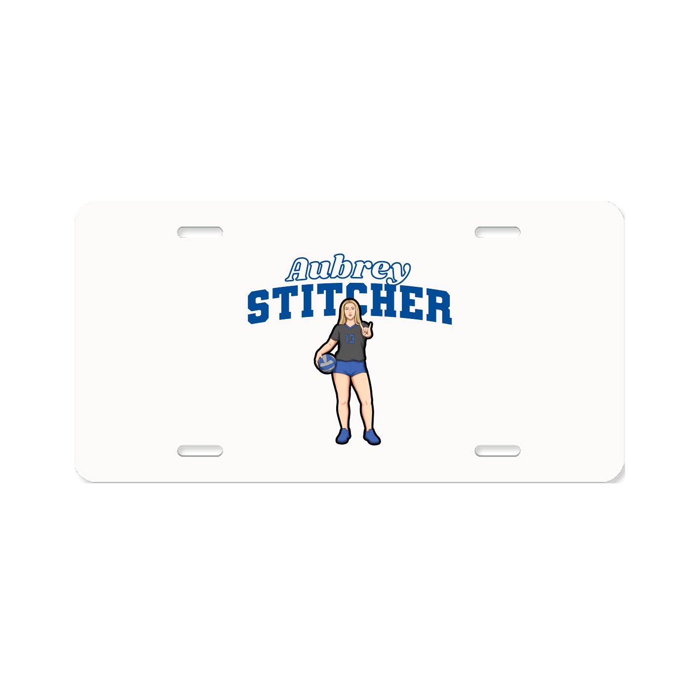 License Plate — Name Arch in Classic