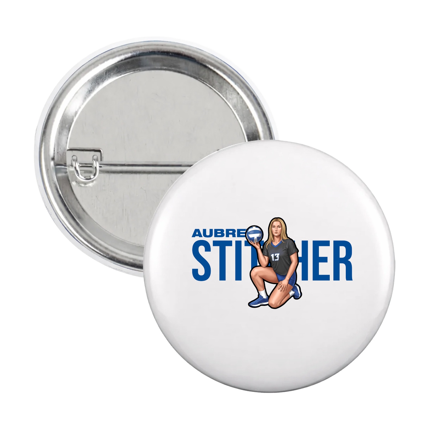 Game Day Button — Player Name in White