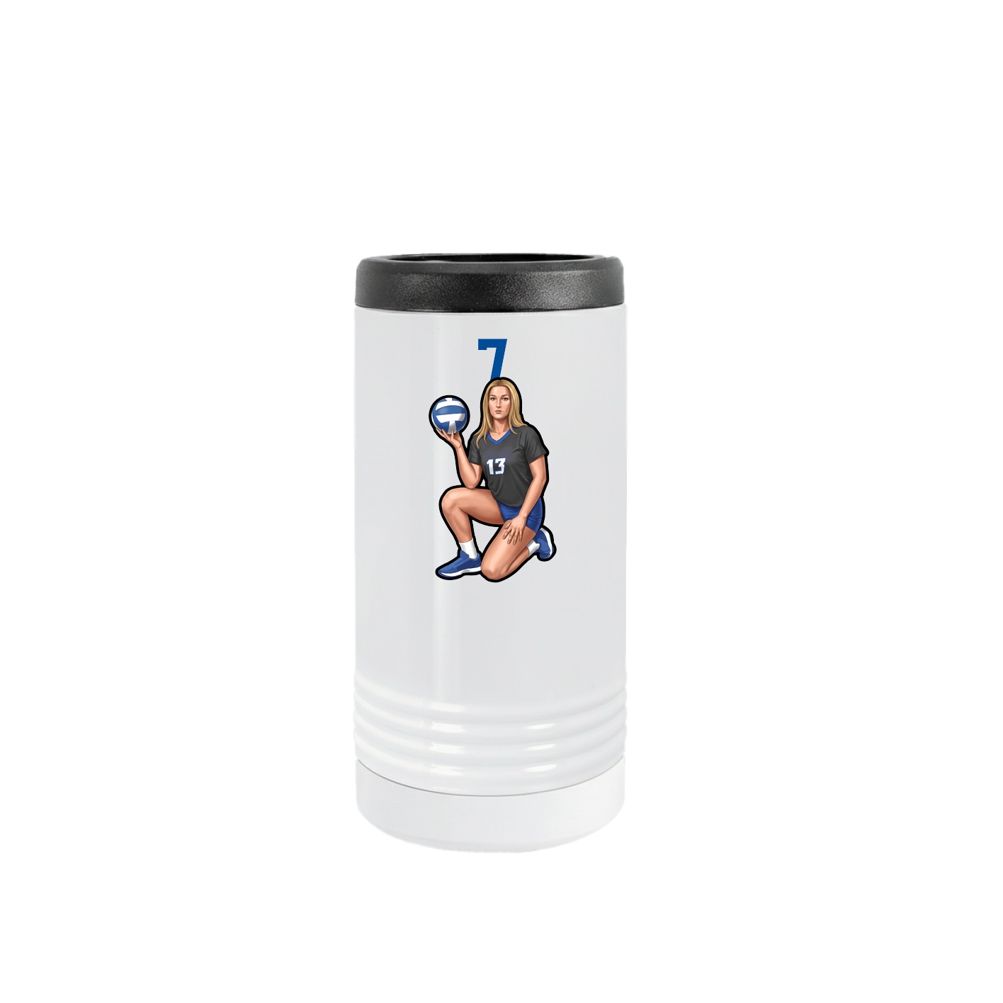 Slim Beverage Holder — Number Top in White