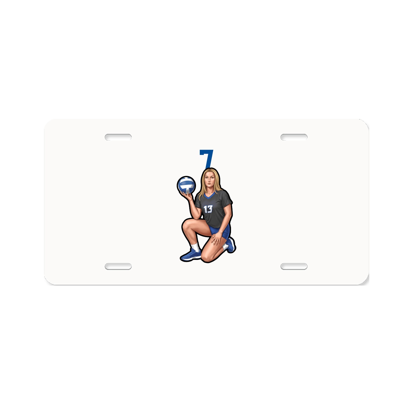 License Plate — Number Top in Classic