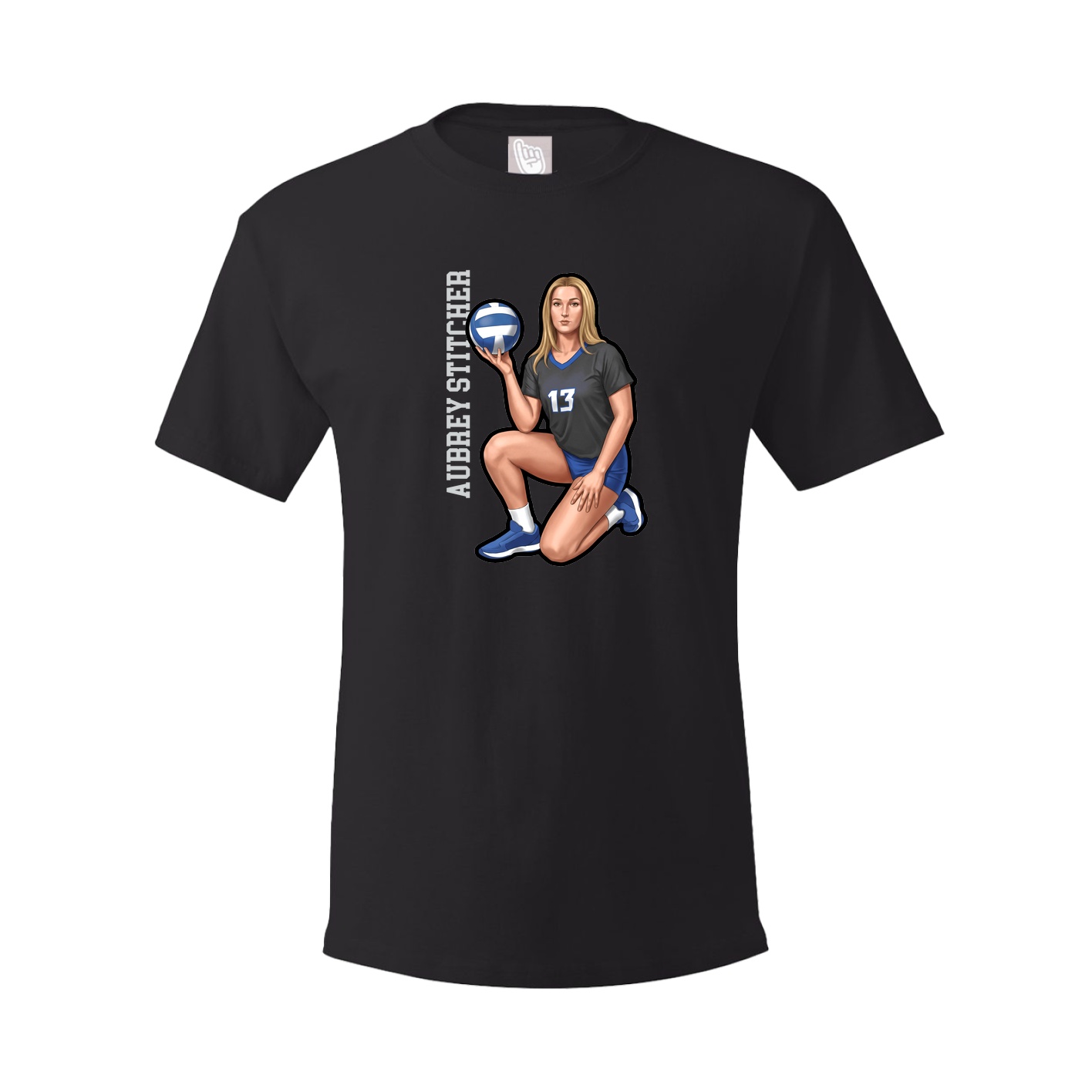 Tee — Name Vertical in Black
