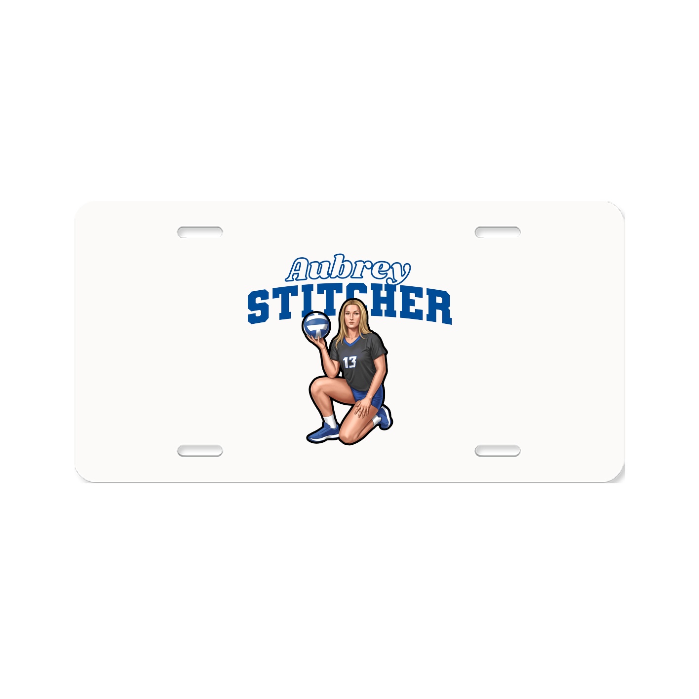 License Plate — Name Arch in Classic