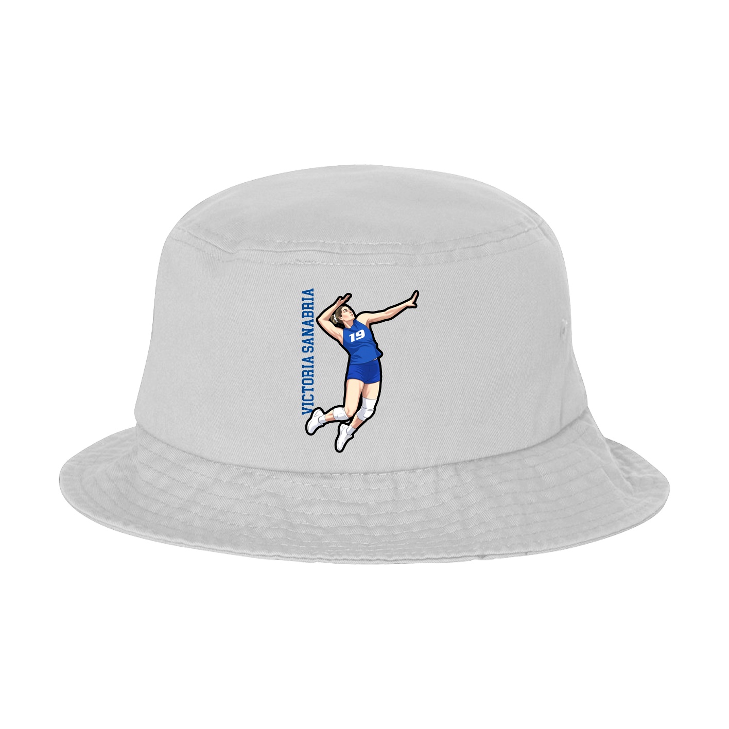 Bucket Cap — Name Vertical in White
