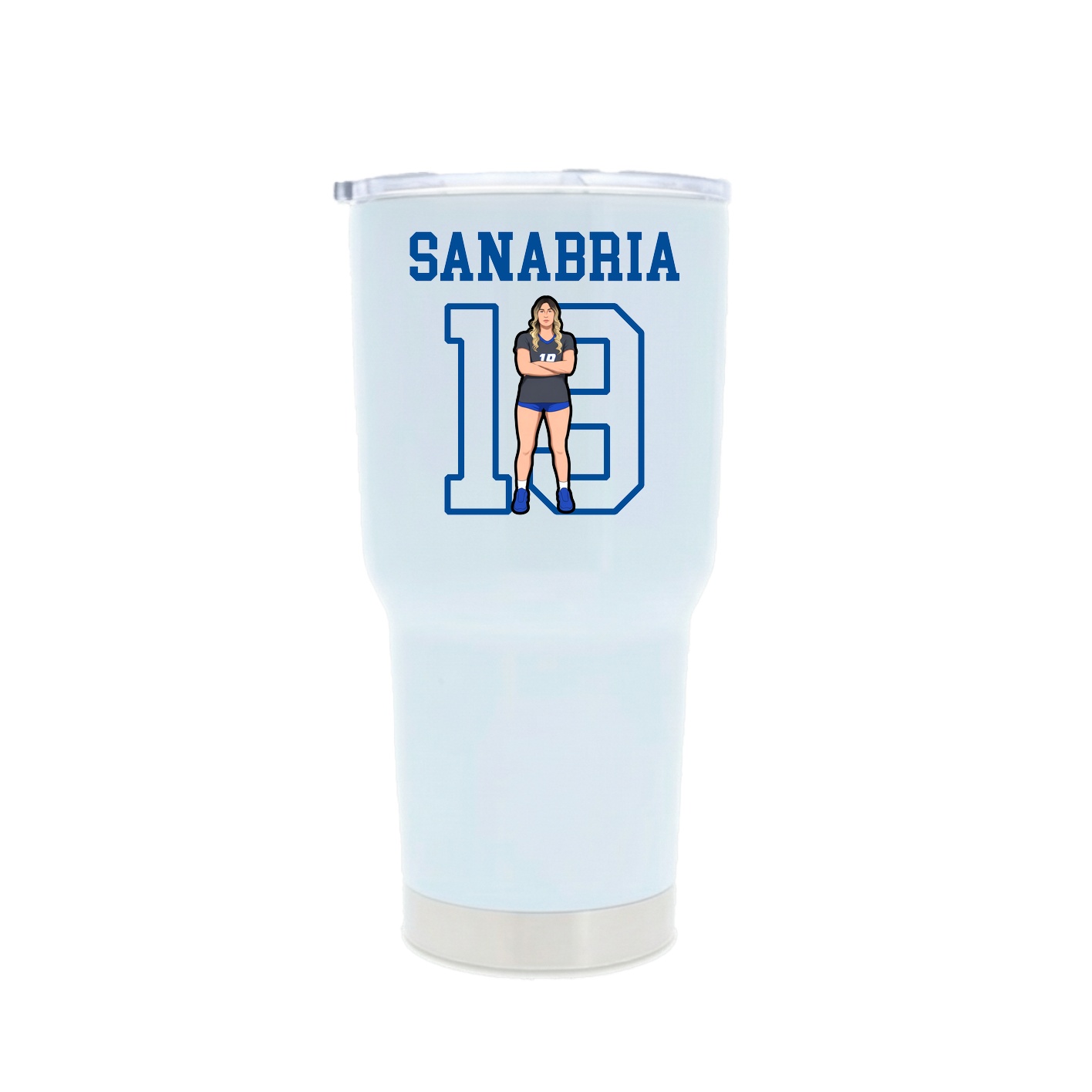 30oz Stainless Steel Tumbler — Shirsey in White
