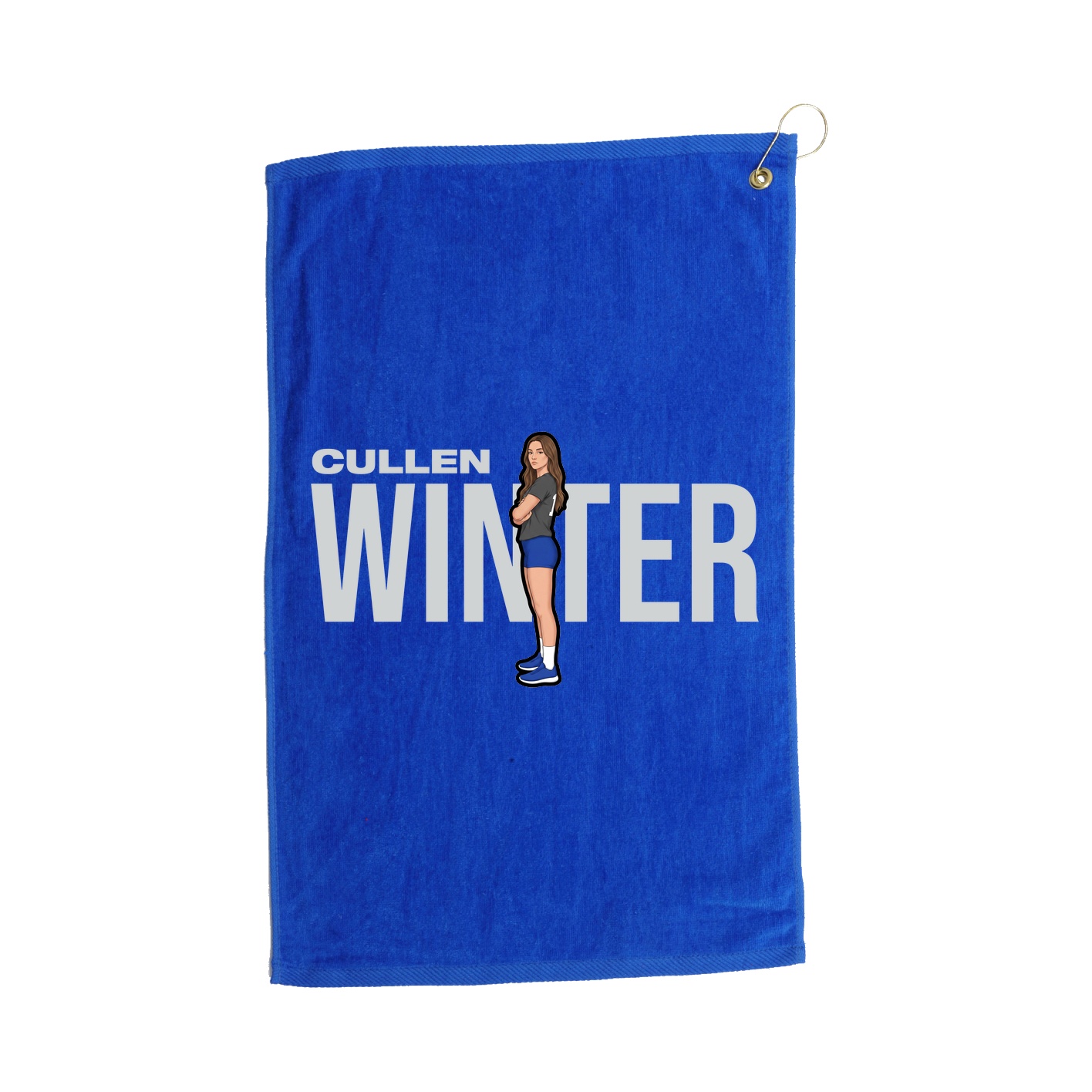 Golf Towel — Player Name in Royal