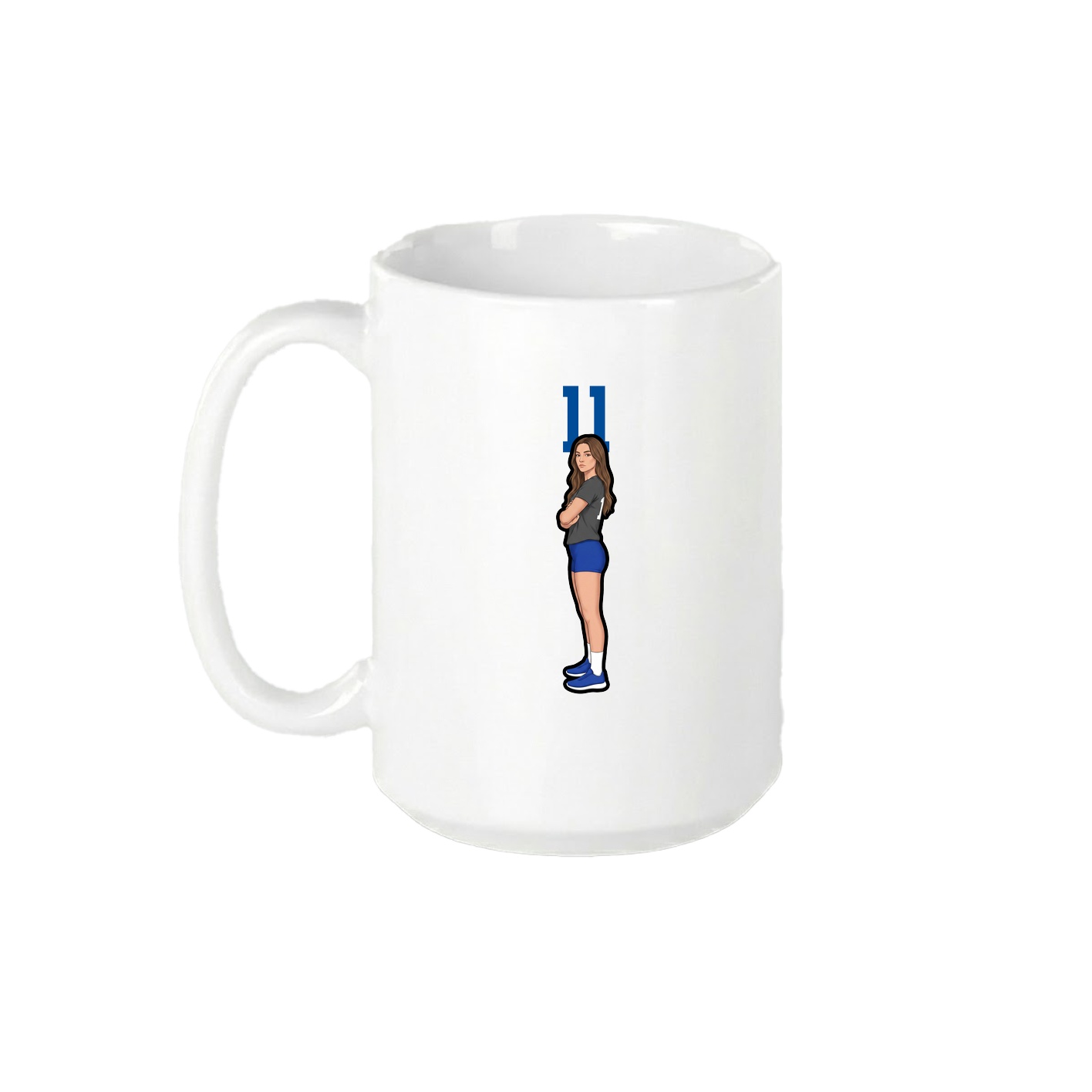 15oz Coffee Mug — Number Top in White