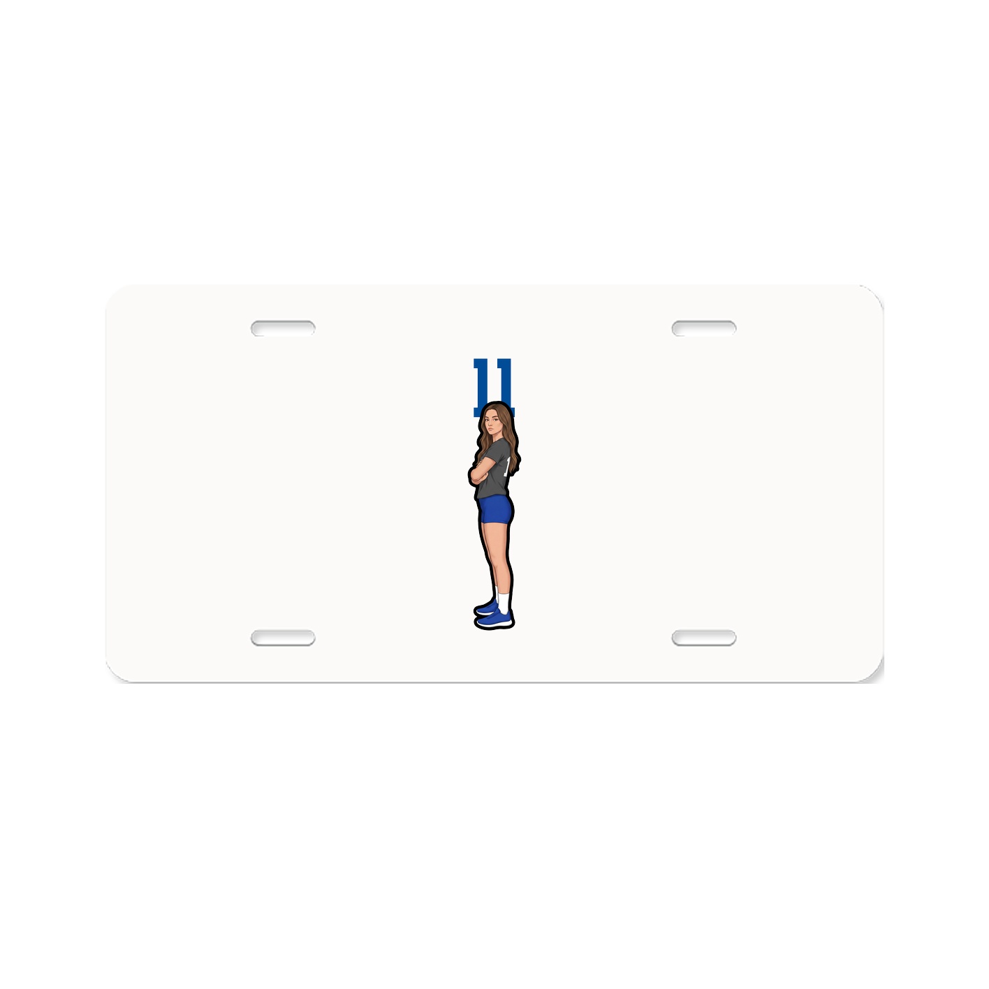 License Plate — Number Top in Classic