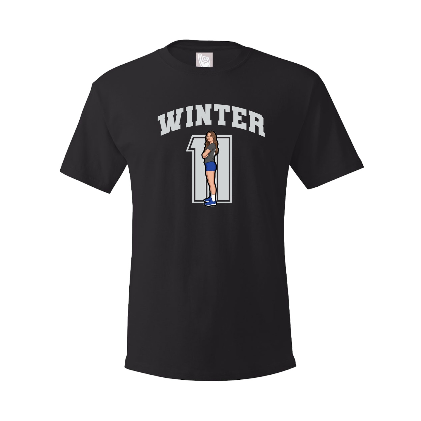 Youth Tee — Number in Black