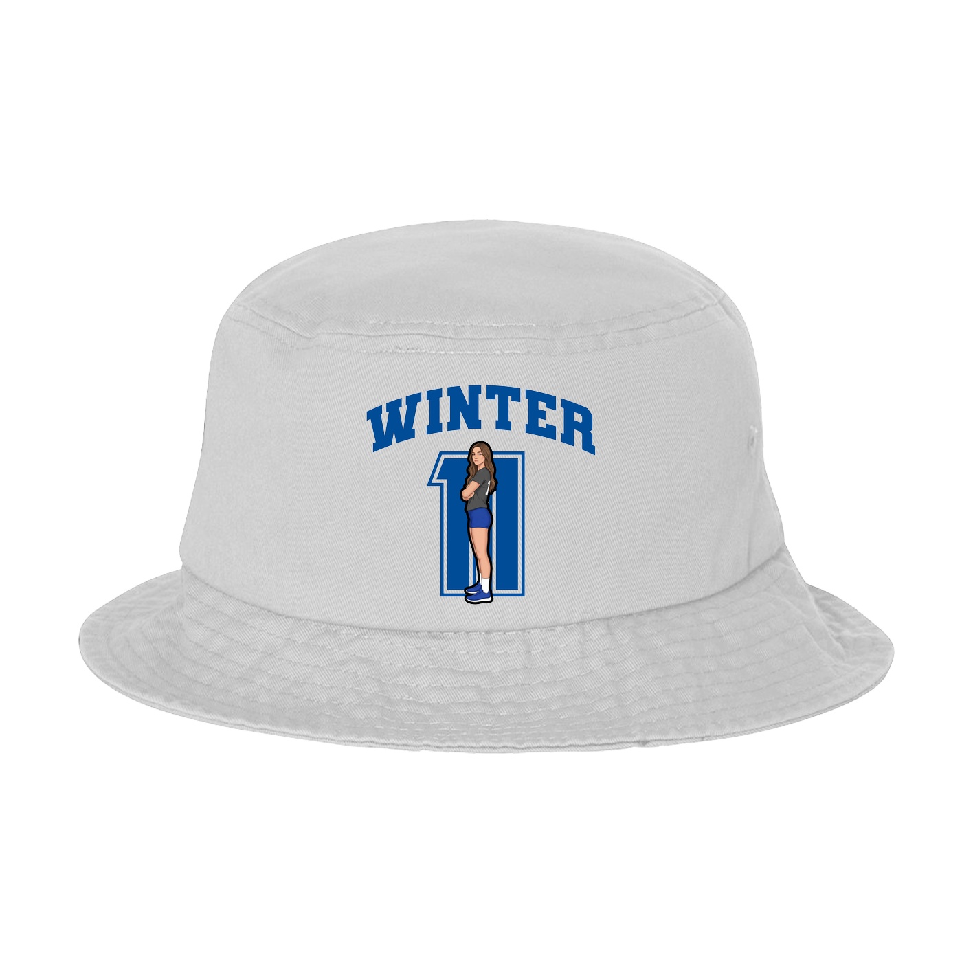 Bucket Cap — Number in White