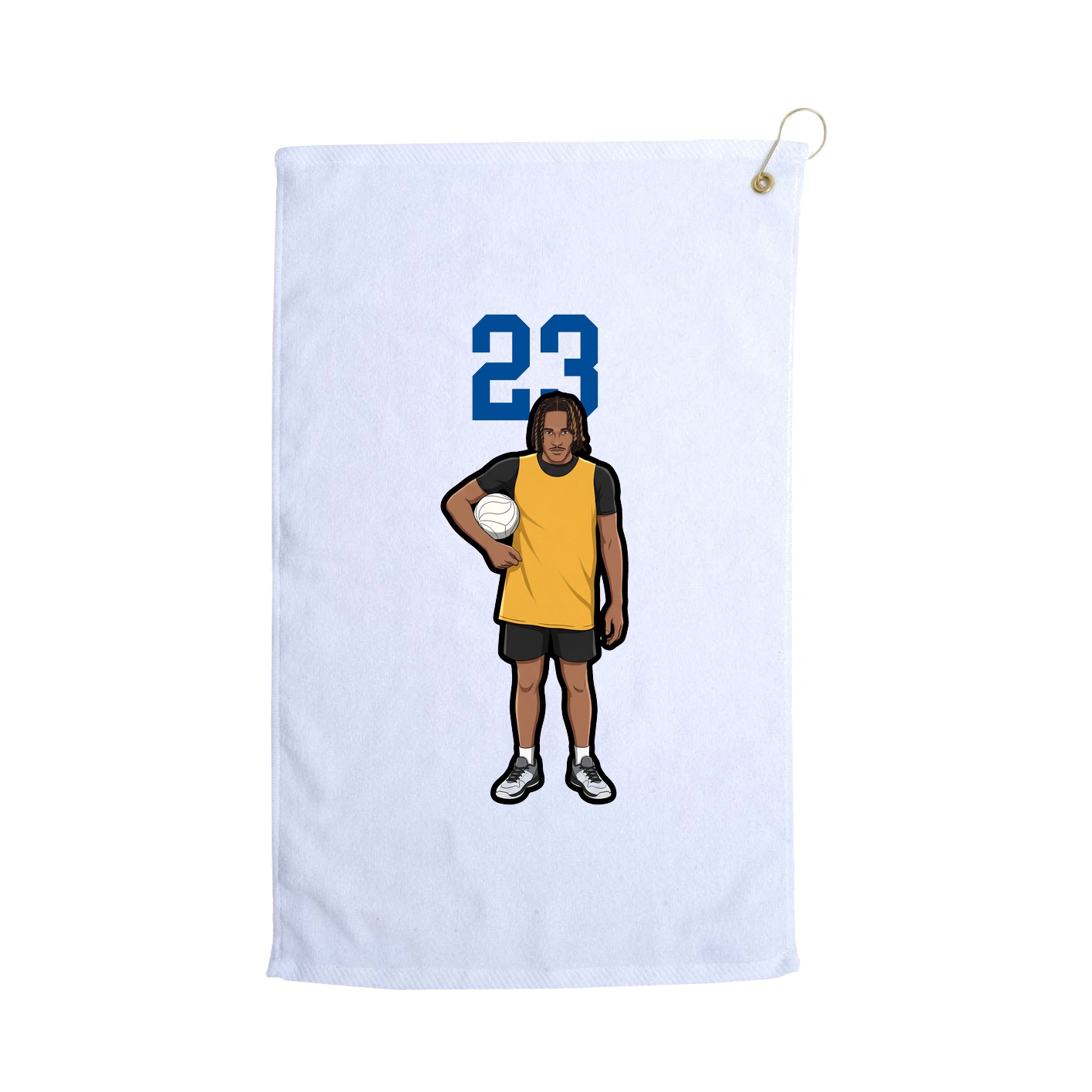 Golf Towel — Number Top in White