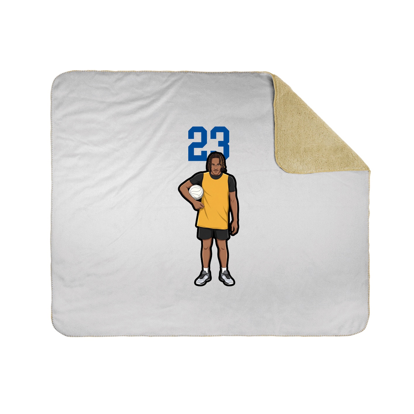 Throw Blanket — Number Top in White