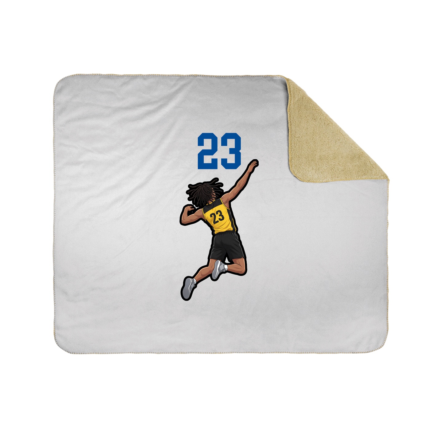Throw Blanket — Number Top in White