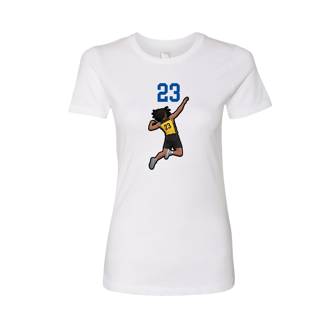 Fitted Women's Tee — Number Top in White
