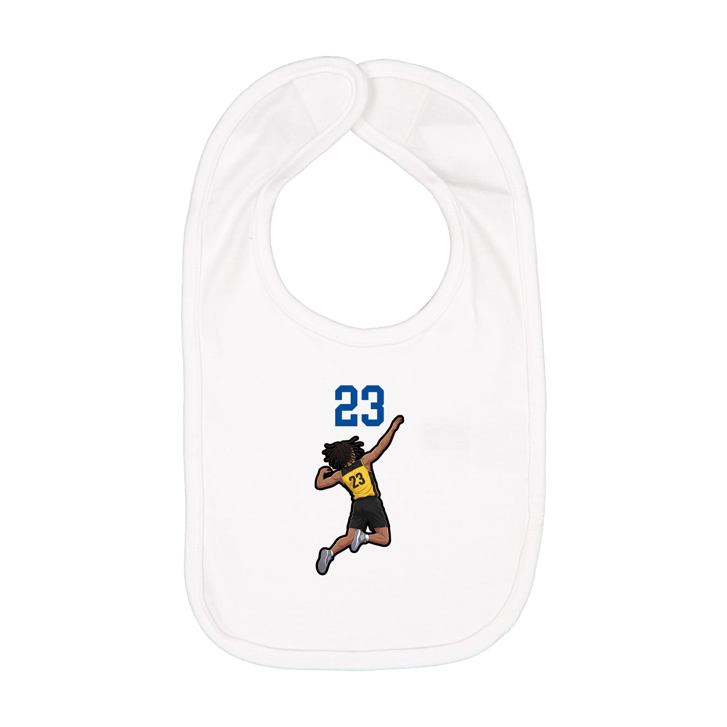 Infant Bib — Number Top in White