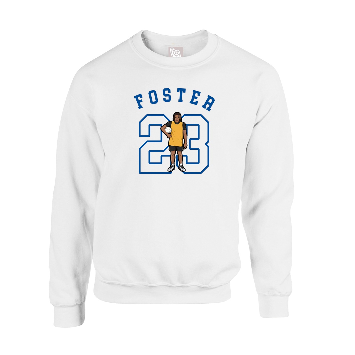Fleece Crew — Shirsey Arch in White