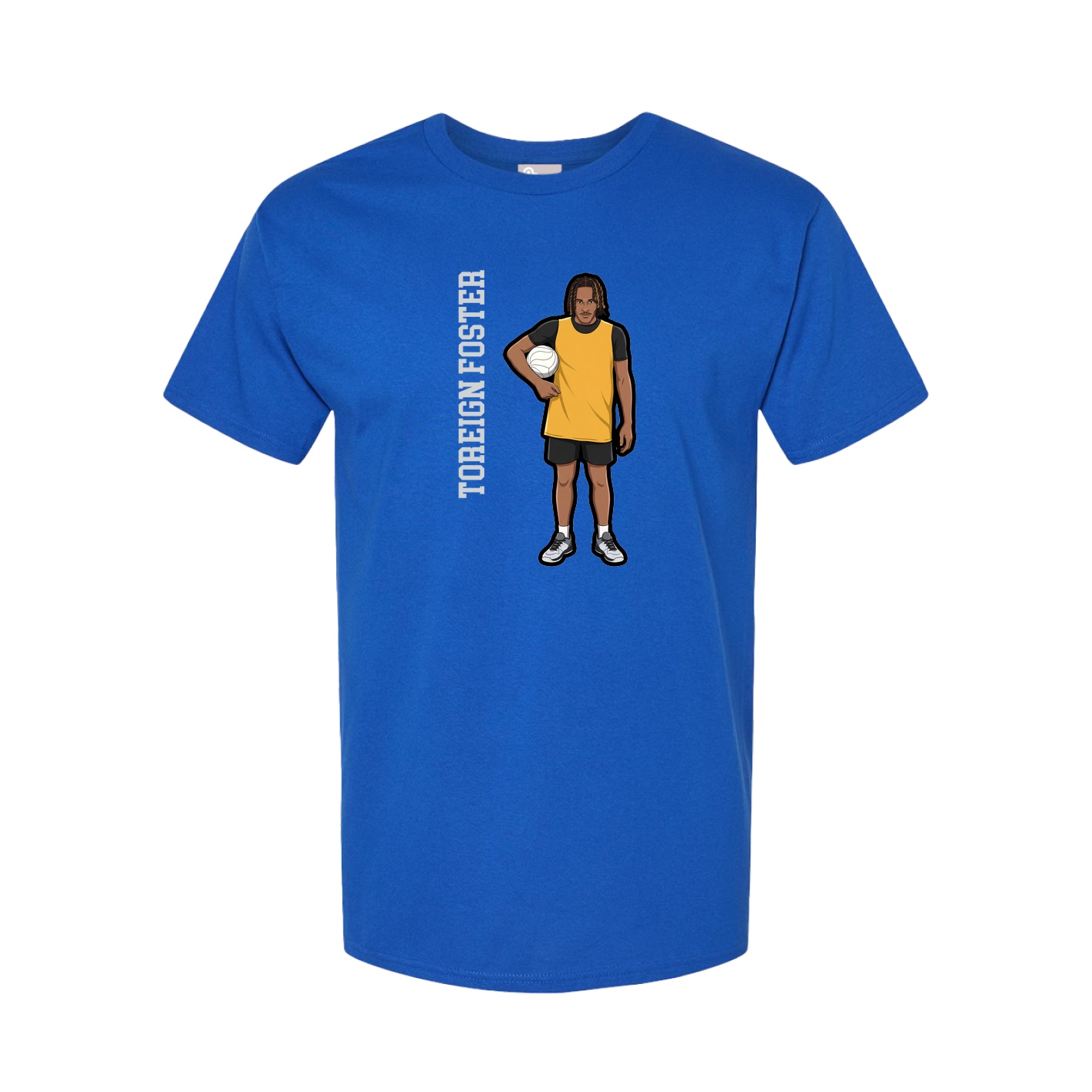 Youth Tee — Name Vertical in Royal