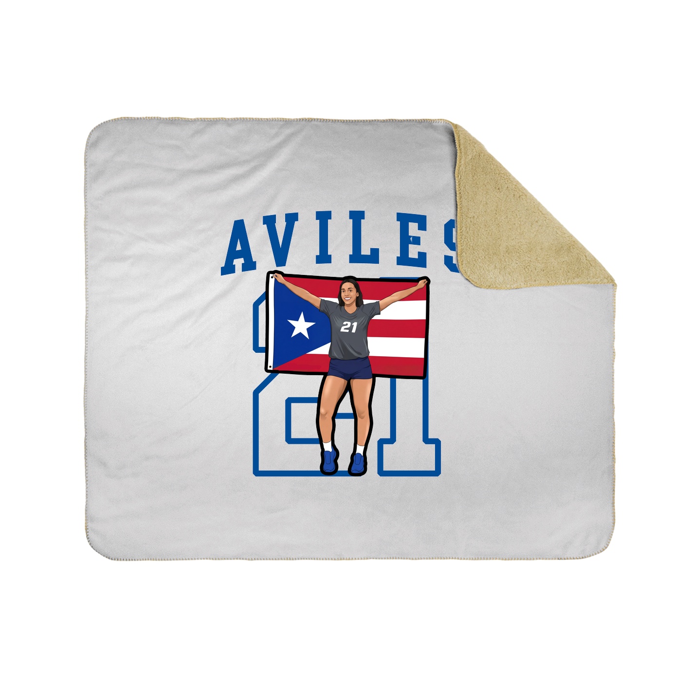 Throw Blanket — Shirsey in White
