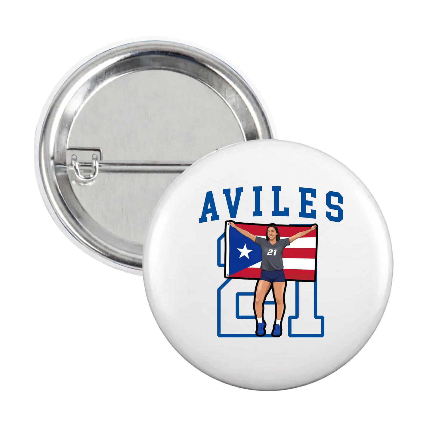 Game Day Button — Shirsey in White
