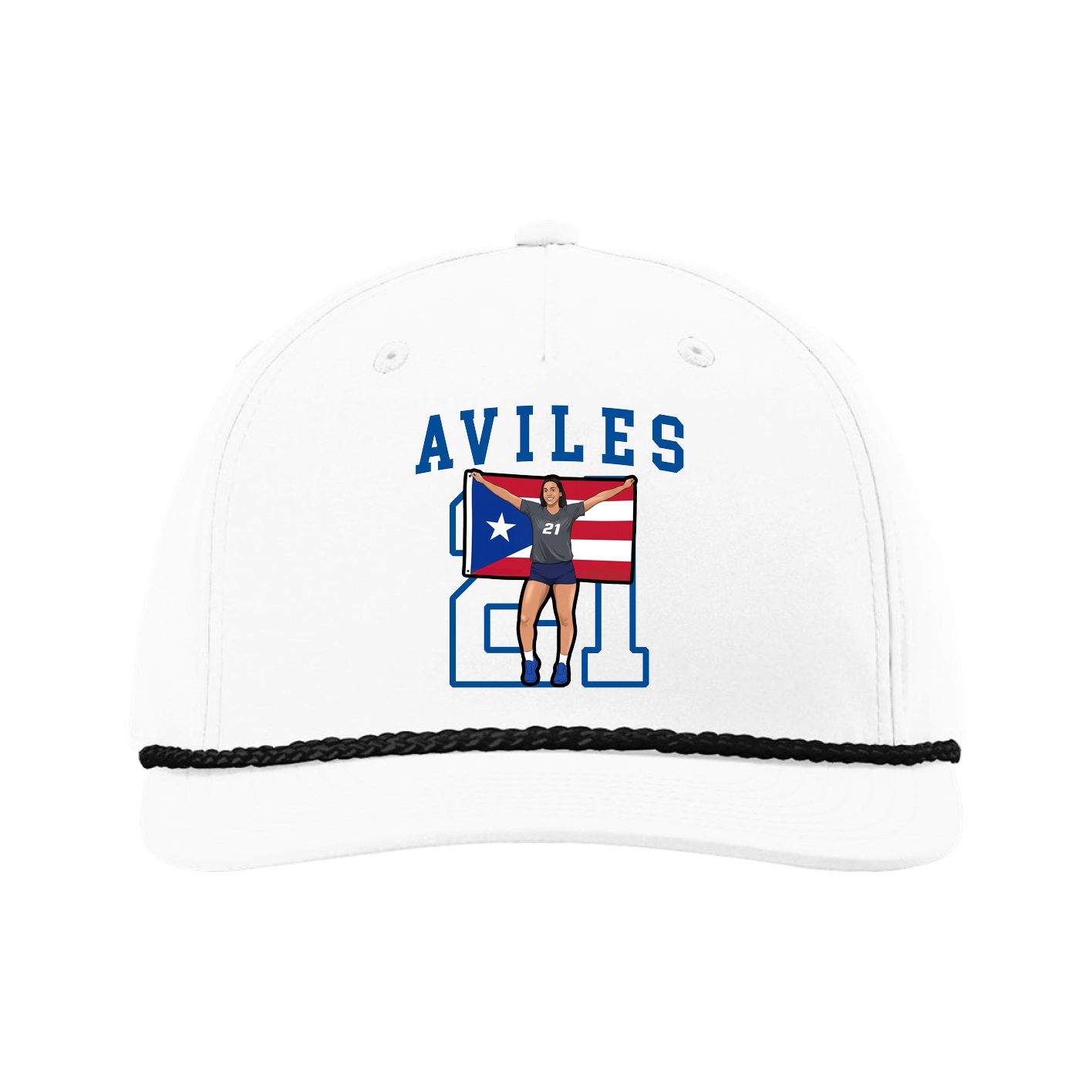 Five-Panel Classic Rope Cap — Shirsey in White