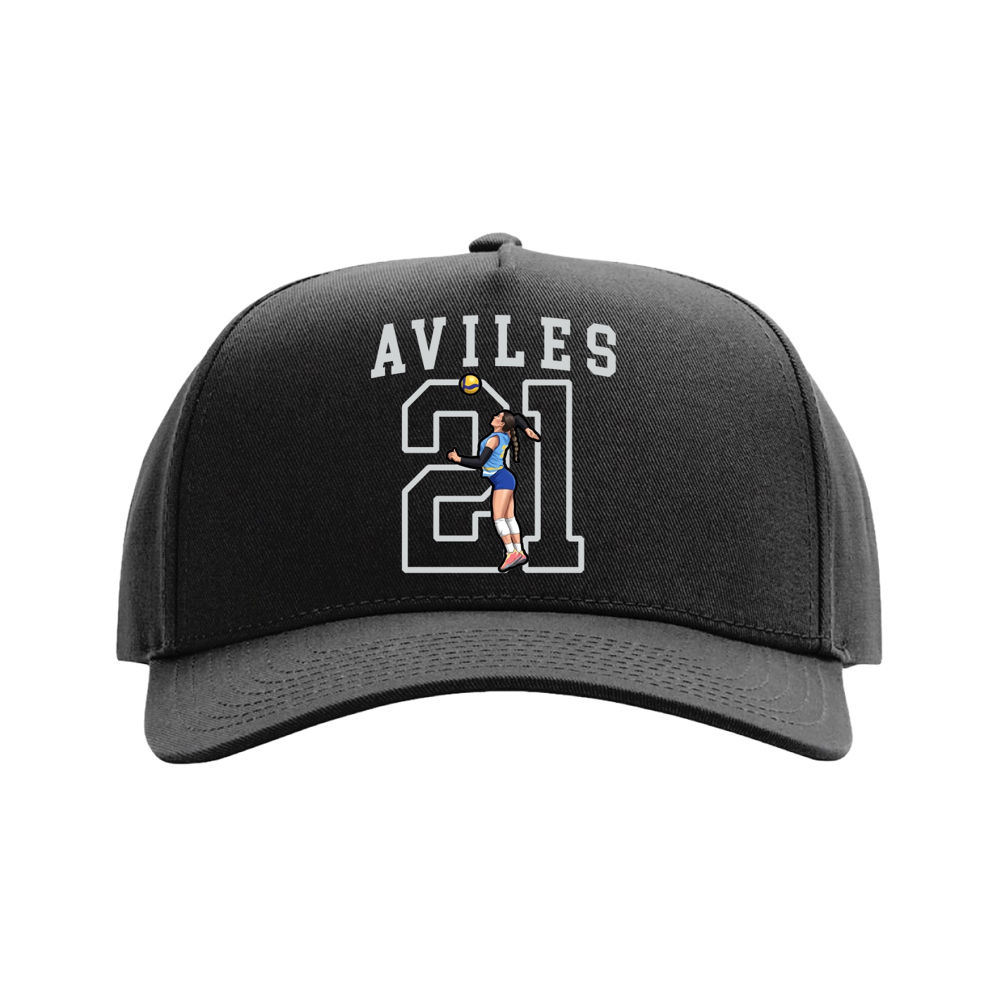 Full Fabric Five-Panel Champ Cap — Shirsey in Black