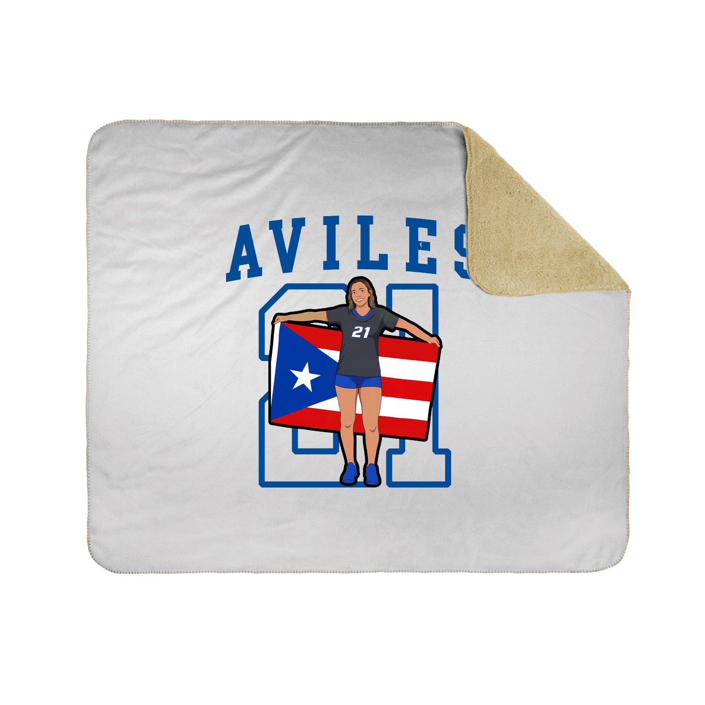 Throw Blanket — Shirsey in White
