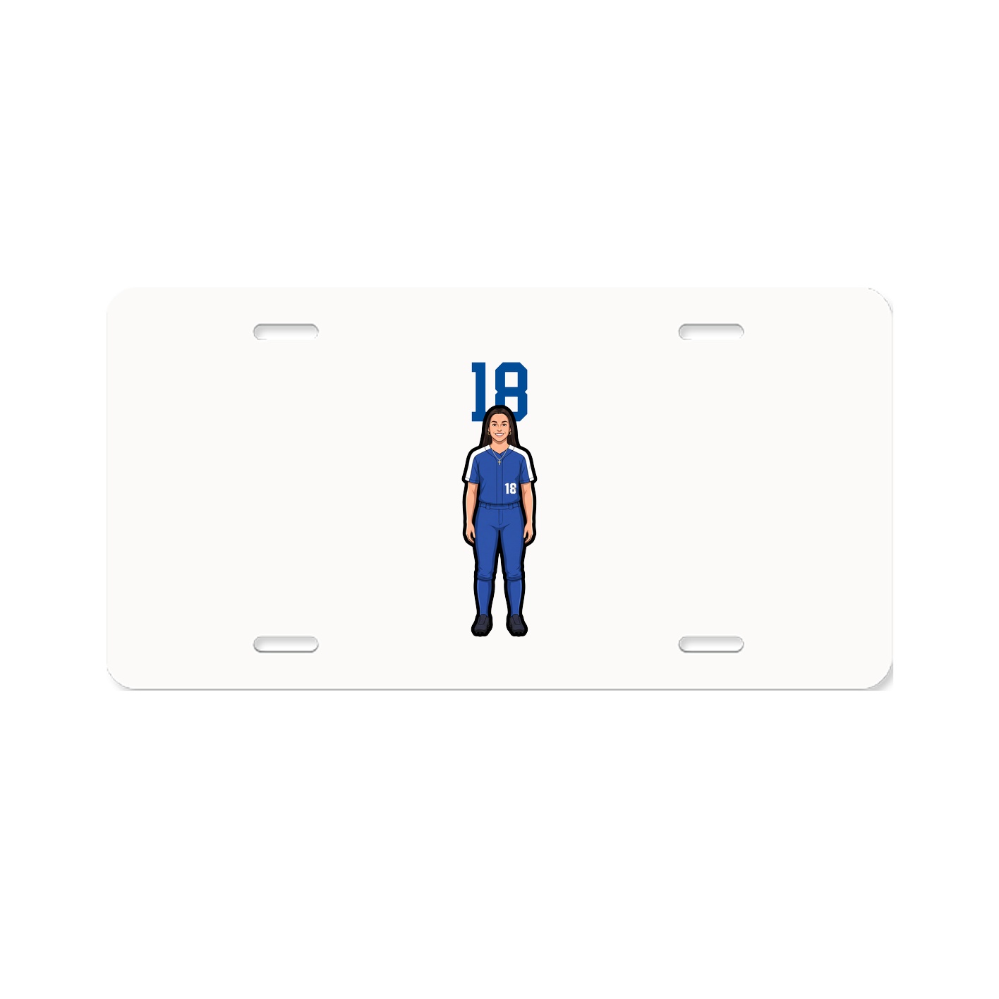 License Plate — Number Top in Classic