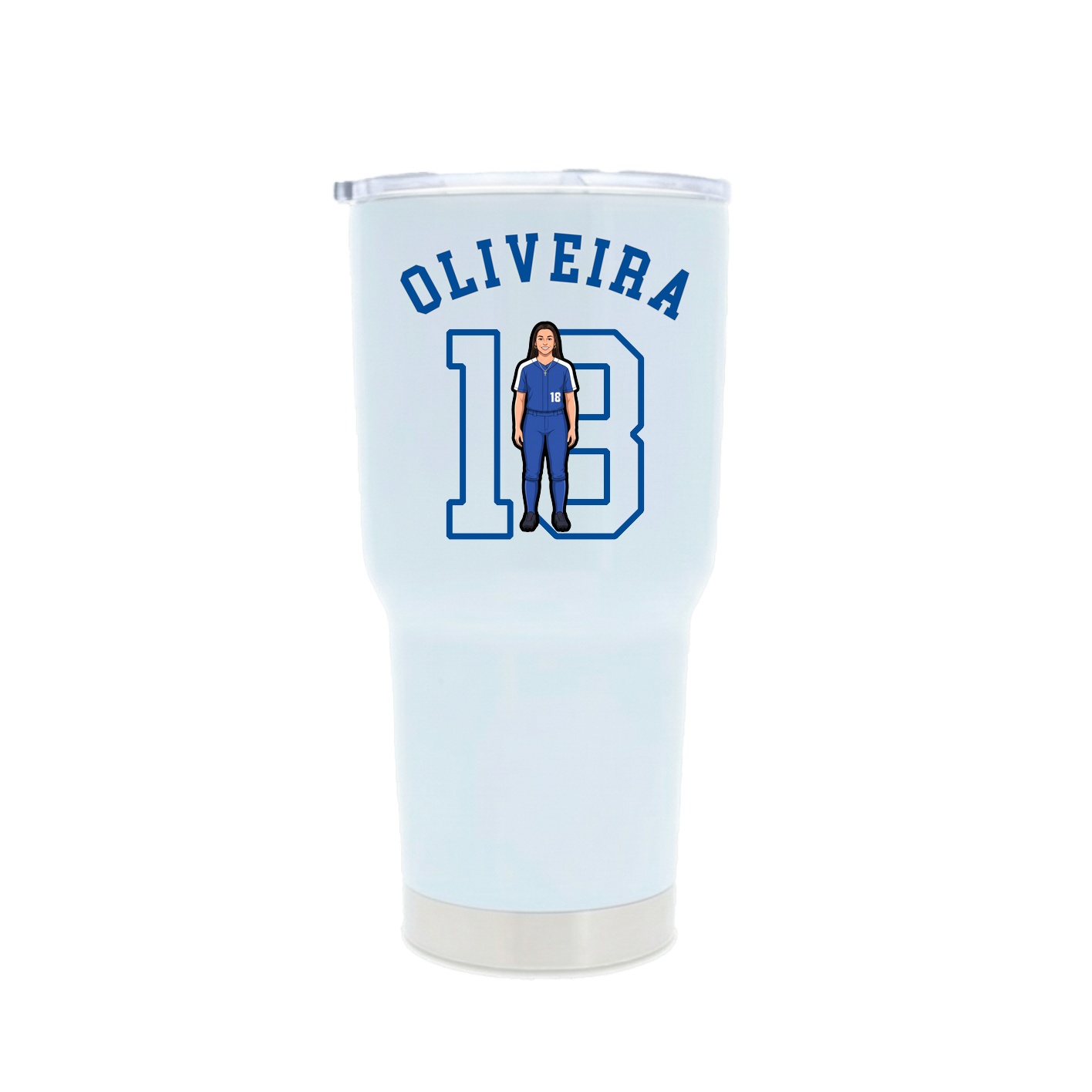 30oz Stainless Steel Tumbler — Shirsey Arch in White