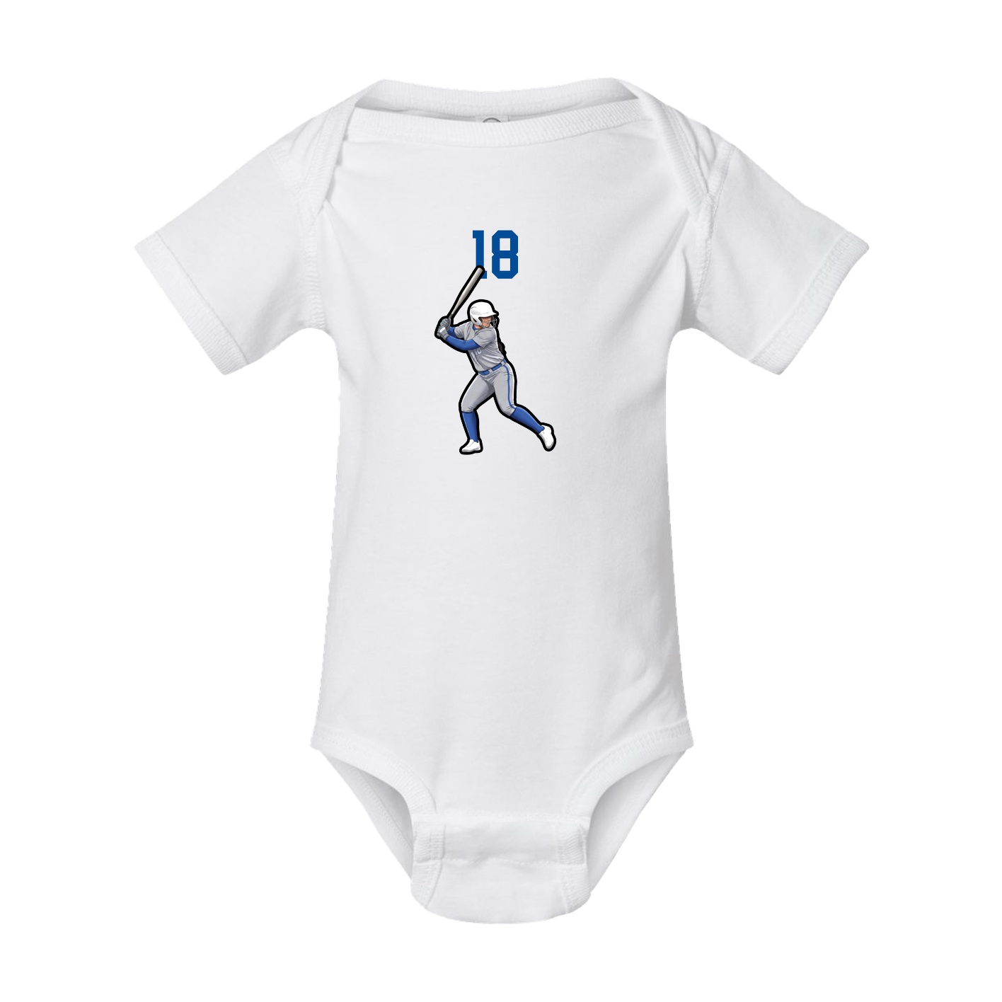 Baby Onesie — Number Top in White