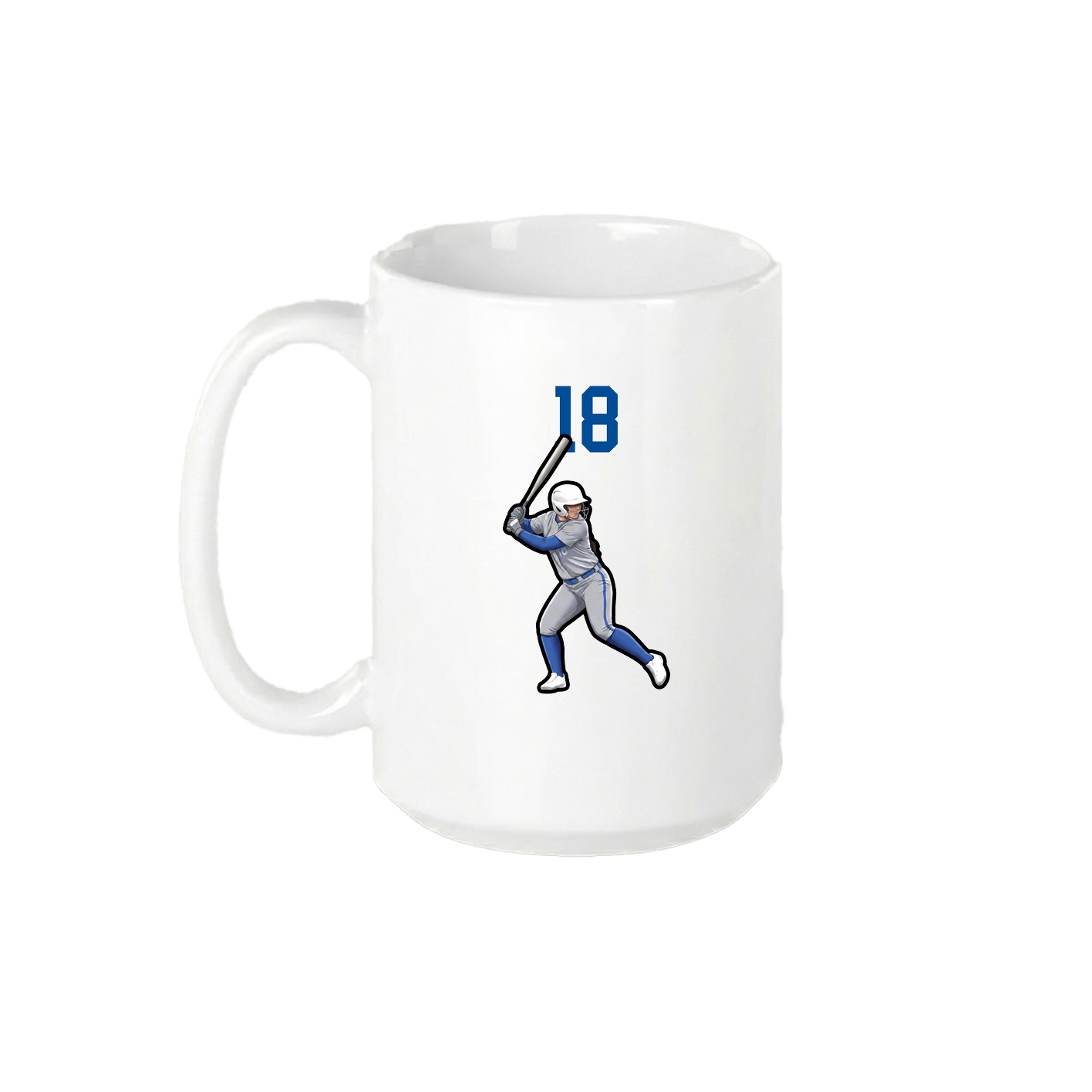 15oz Coffee Mug — Number Top in White