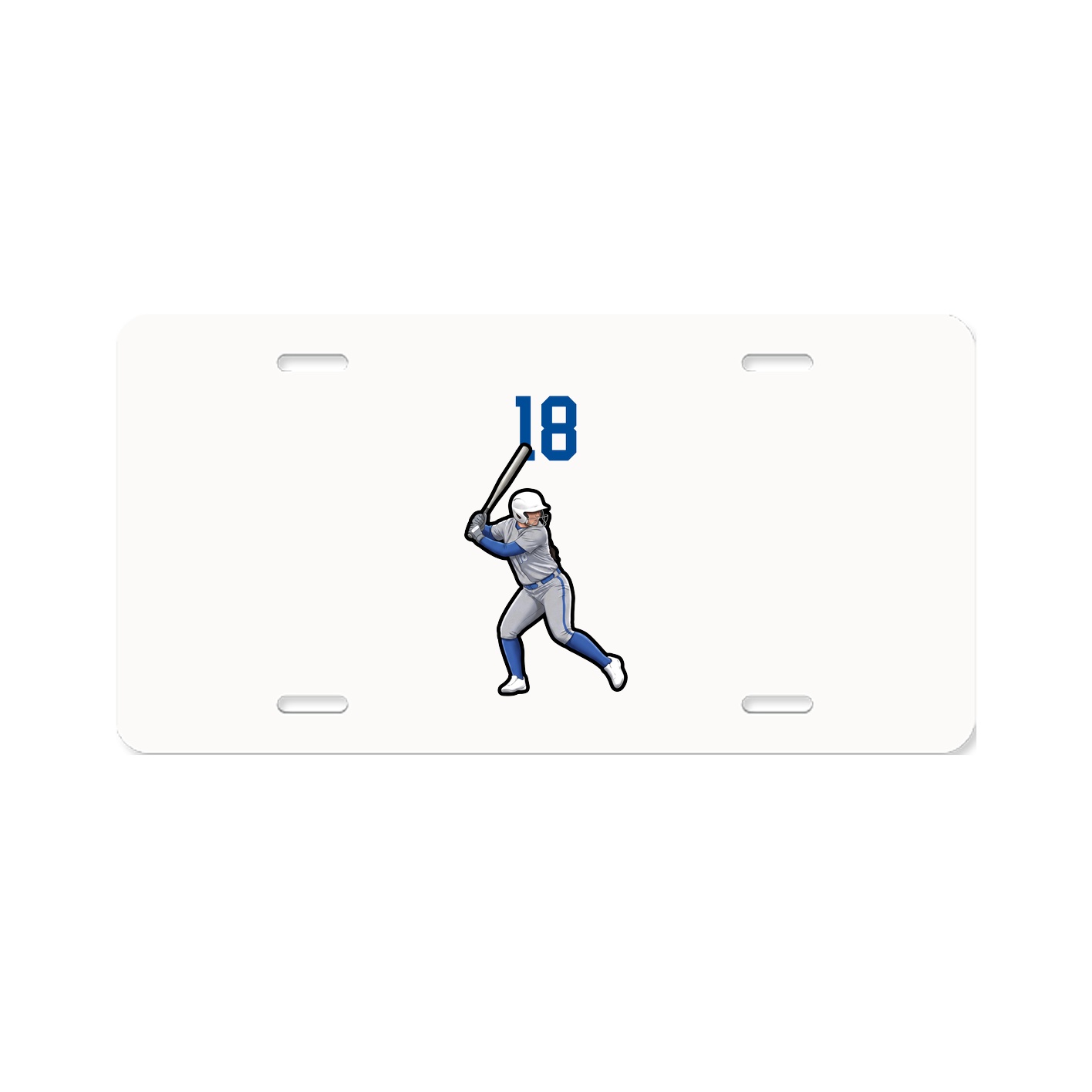 License Plate — Number Top in Classic