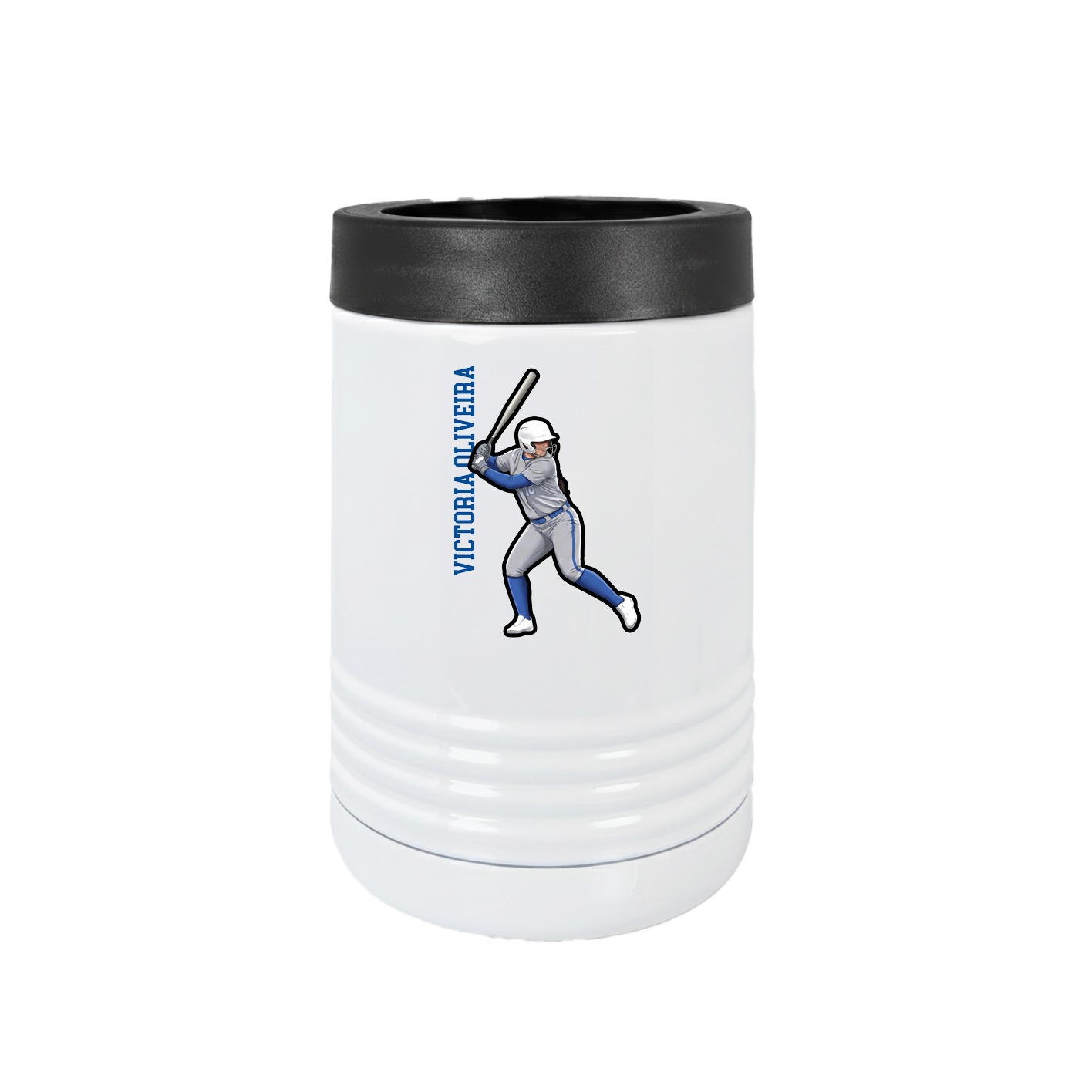Beverage Holder — Name Vertical in White