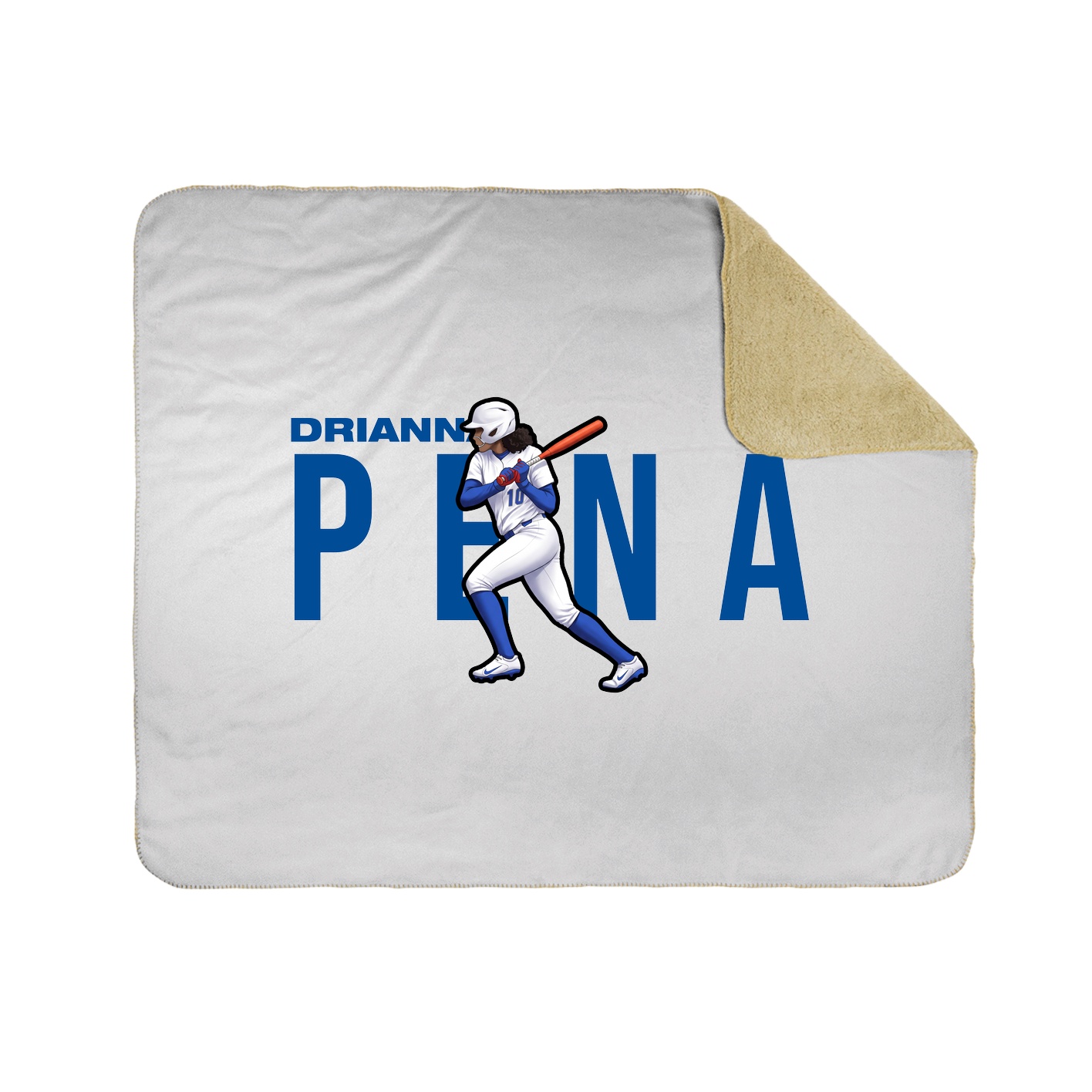 Throw Blanket — Player Name in White