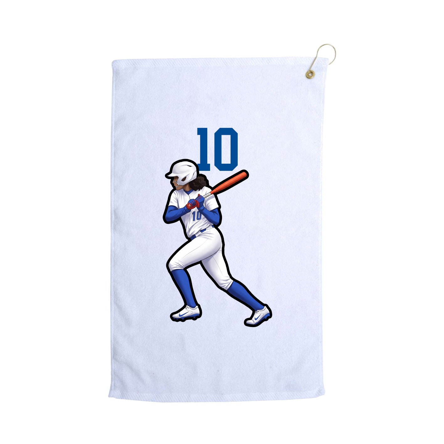 Golf Towel — Number Top in White