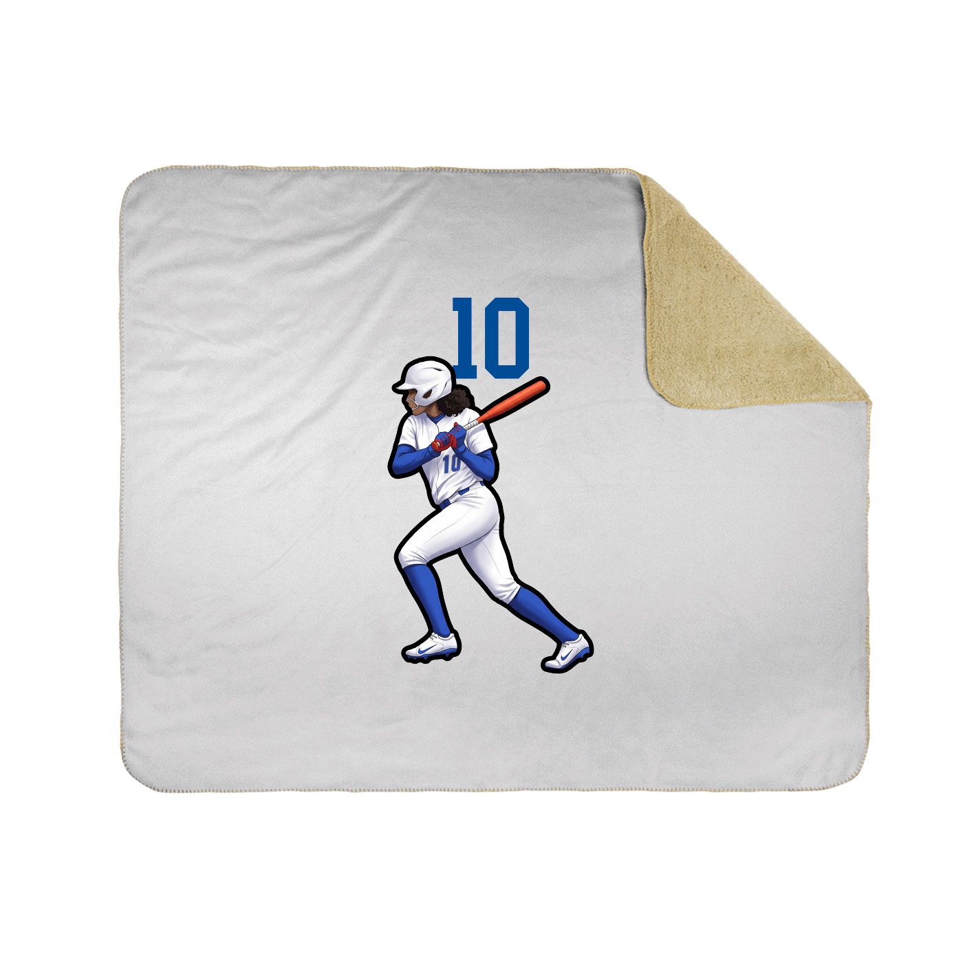 Throw Blanket — Number Top in White