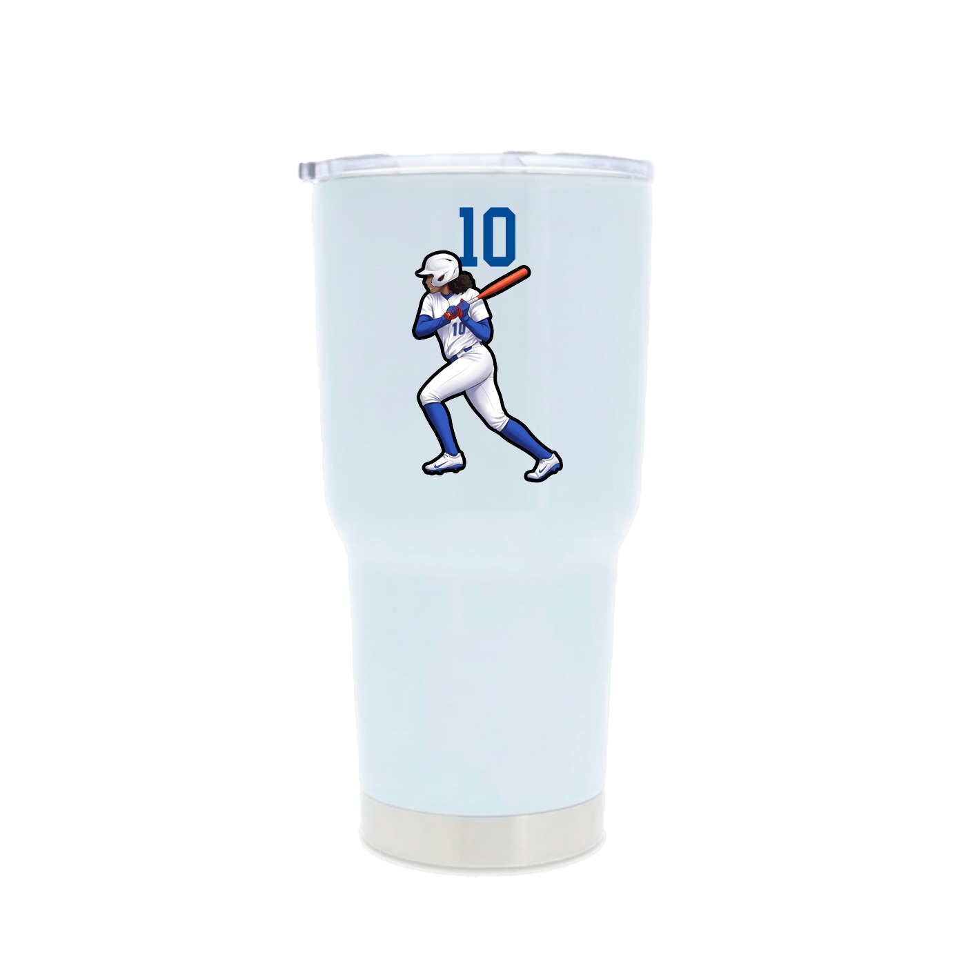 30oz Stainless Steel Tumbler — Number Top in White
