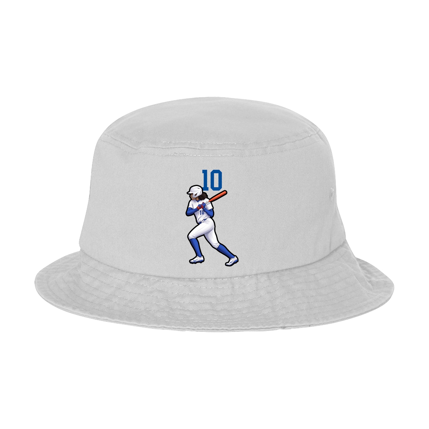 Bucket Cap — Number Top in White