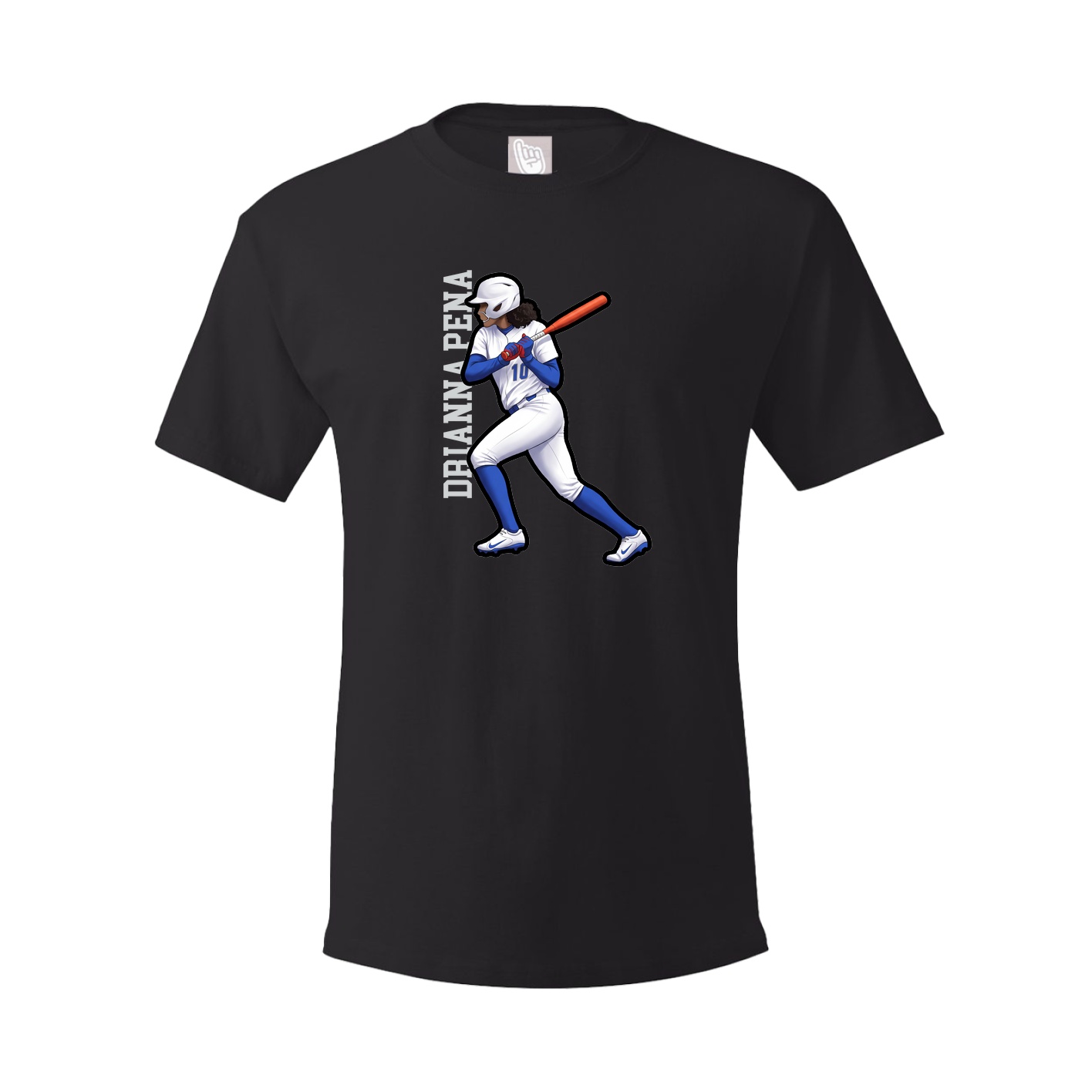 Tee — Name Vertical in Black