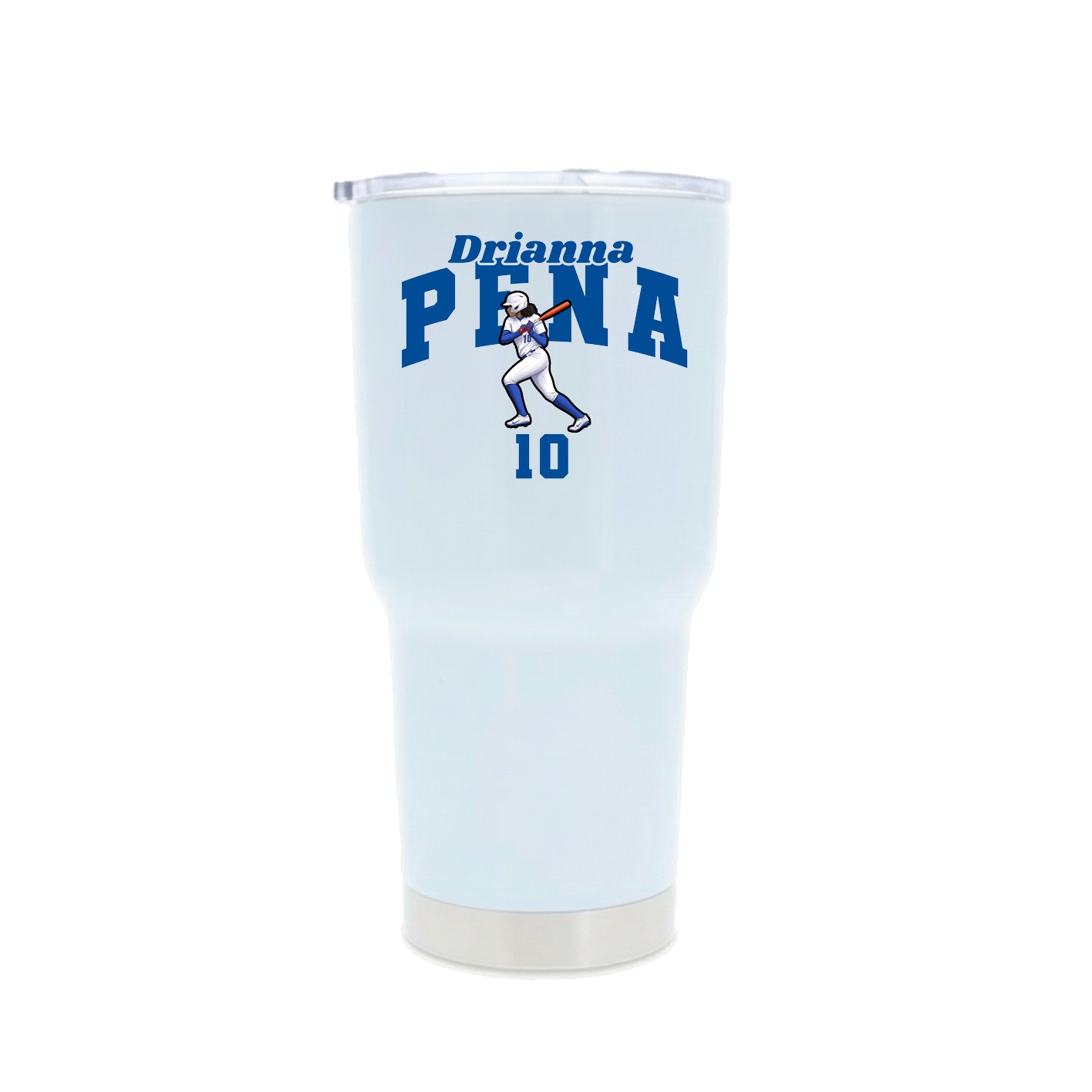 30oz Stainless Steel Tumbler — Signature Arch in White